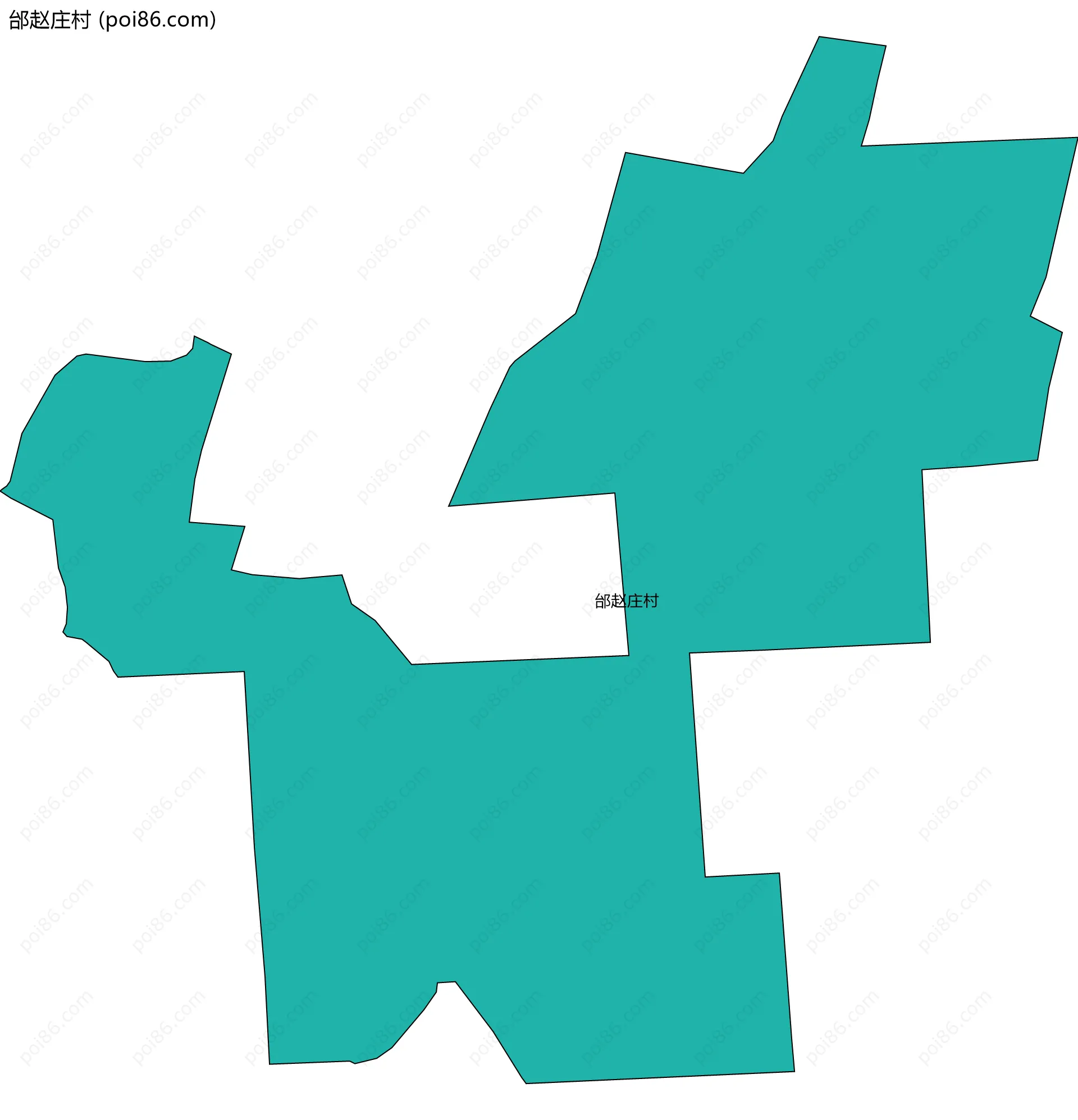 邰赵庄村边界地图