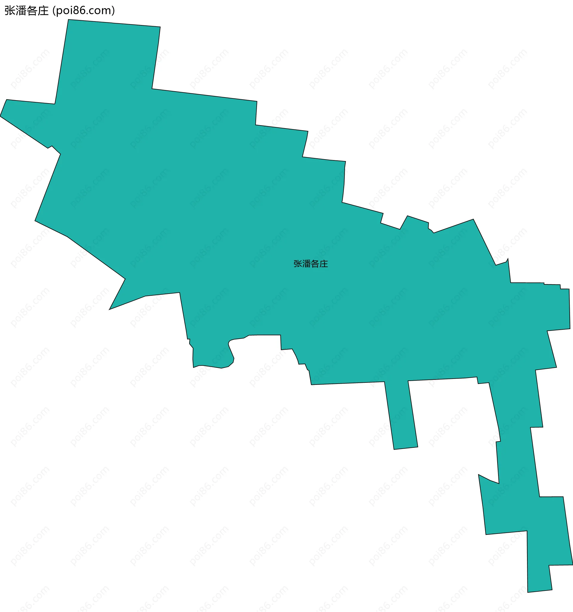 张潘各庄边界地图