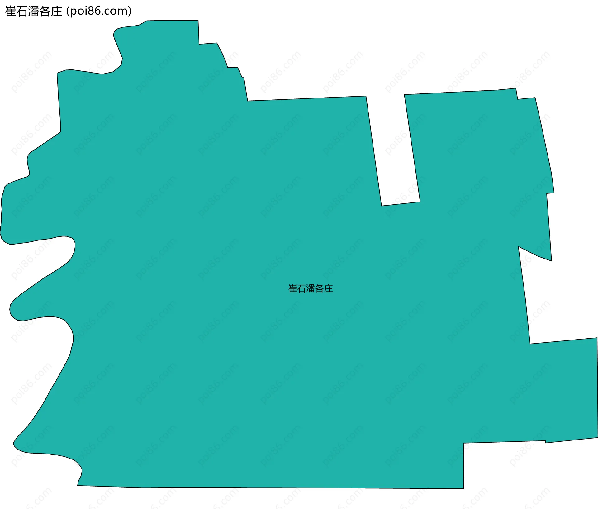 崔石潘各庄边界地图