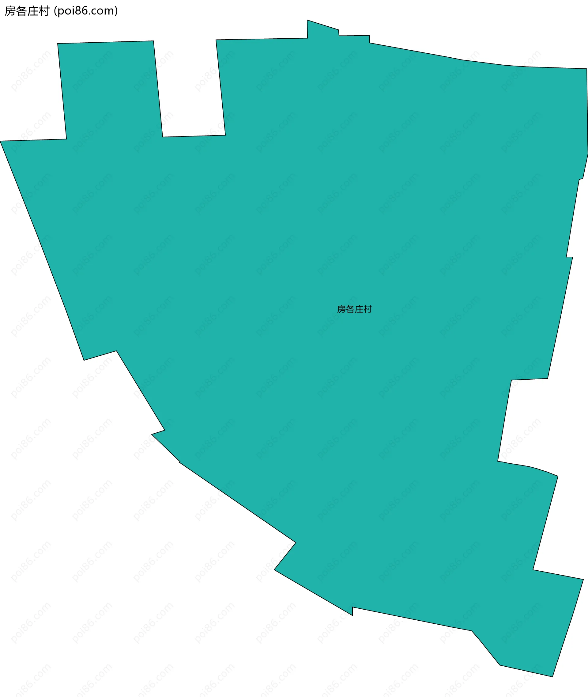 房各庄村边界地图