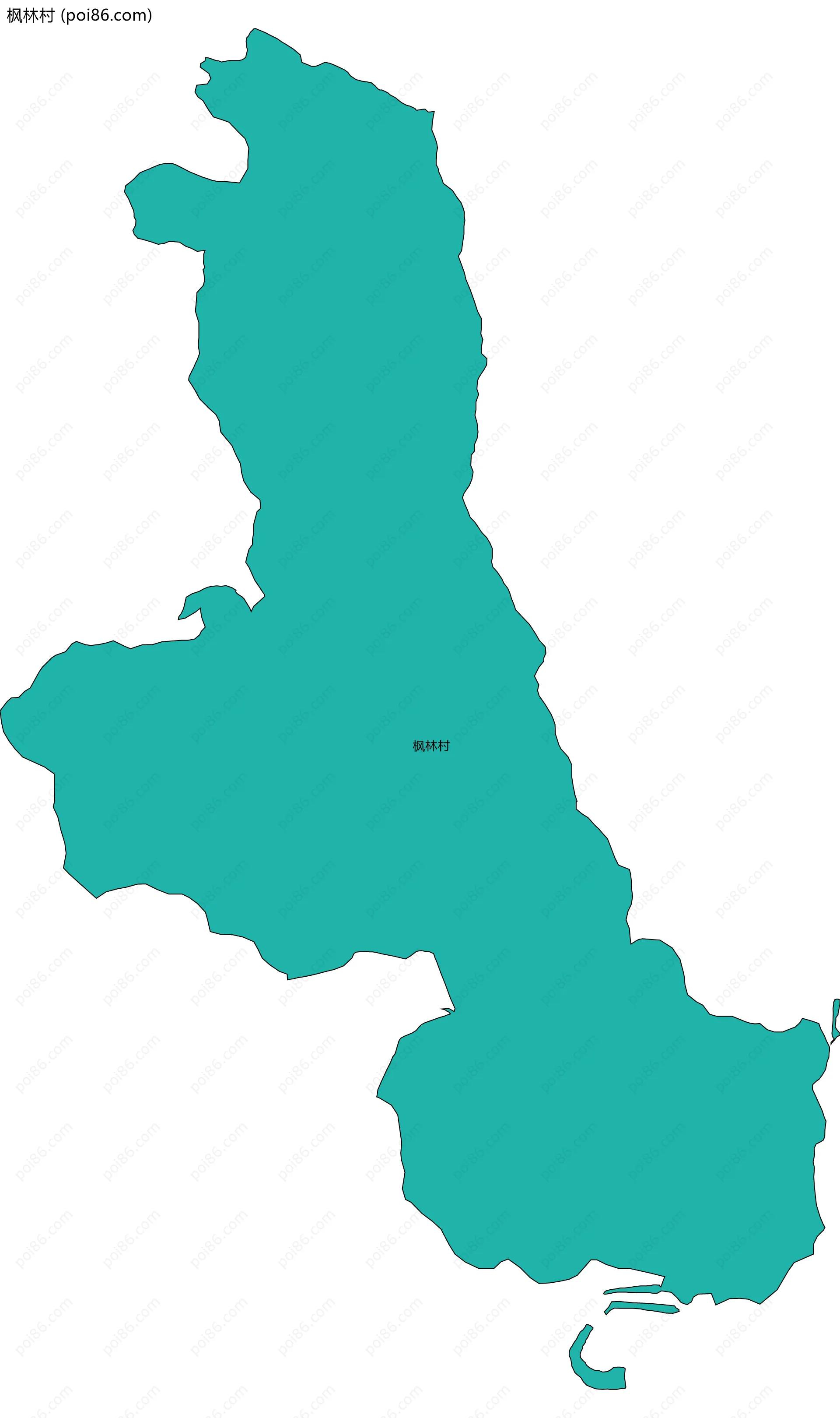 枫林村边界地图