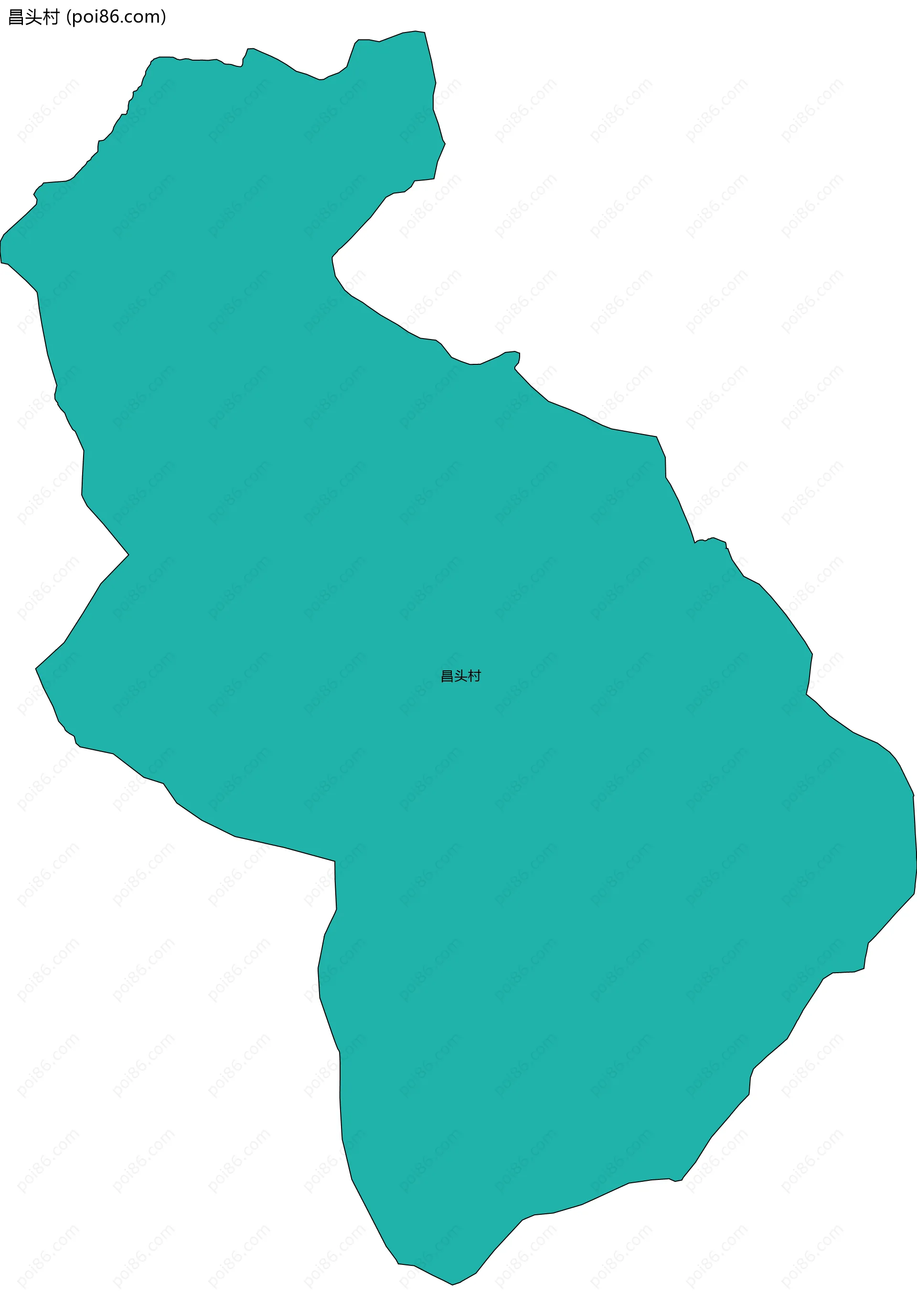 昌头村边界地图