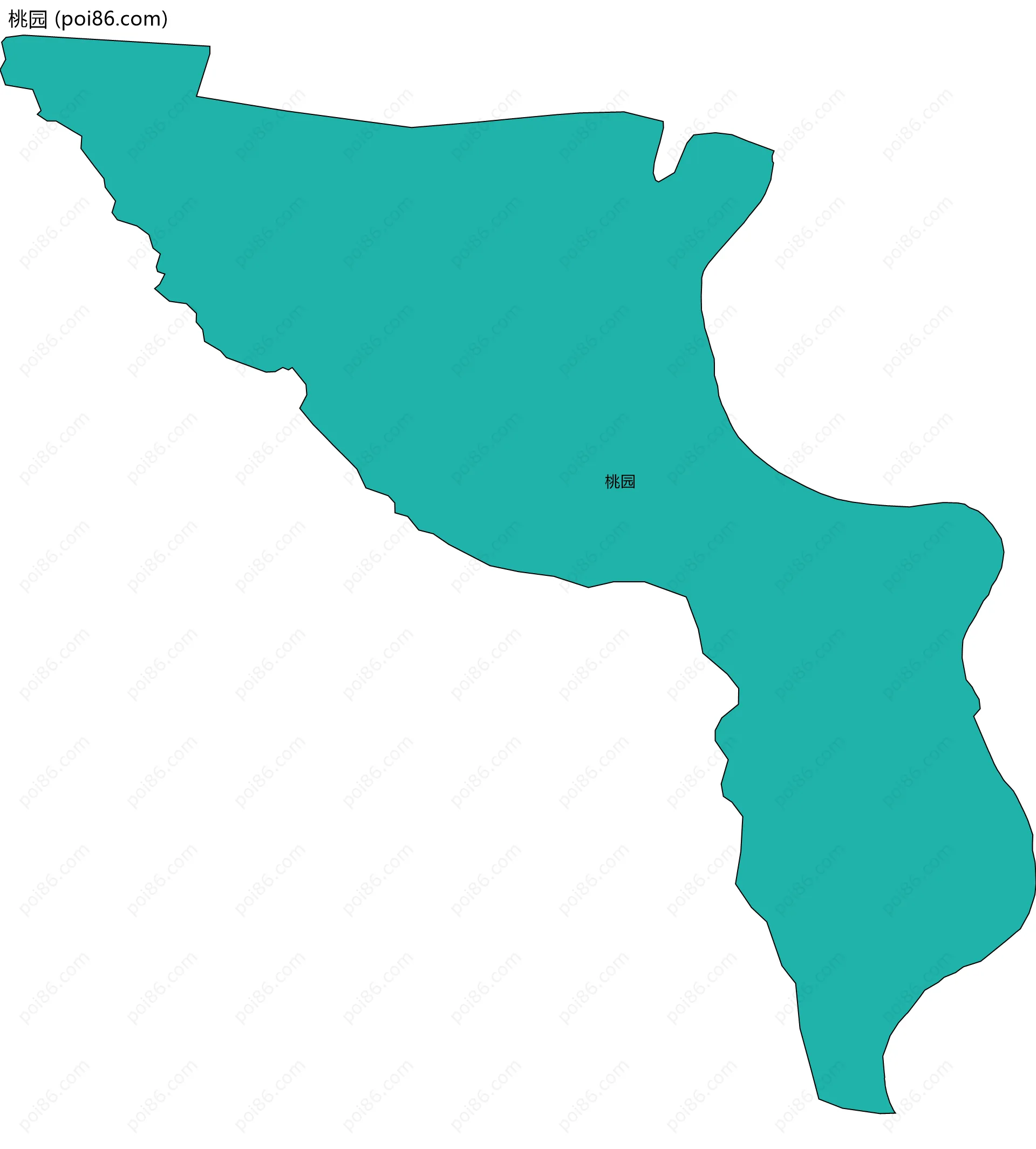 桃园边界地图