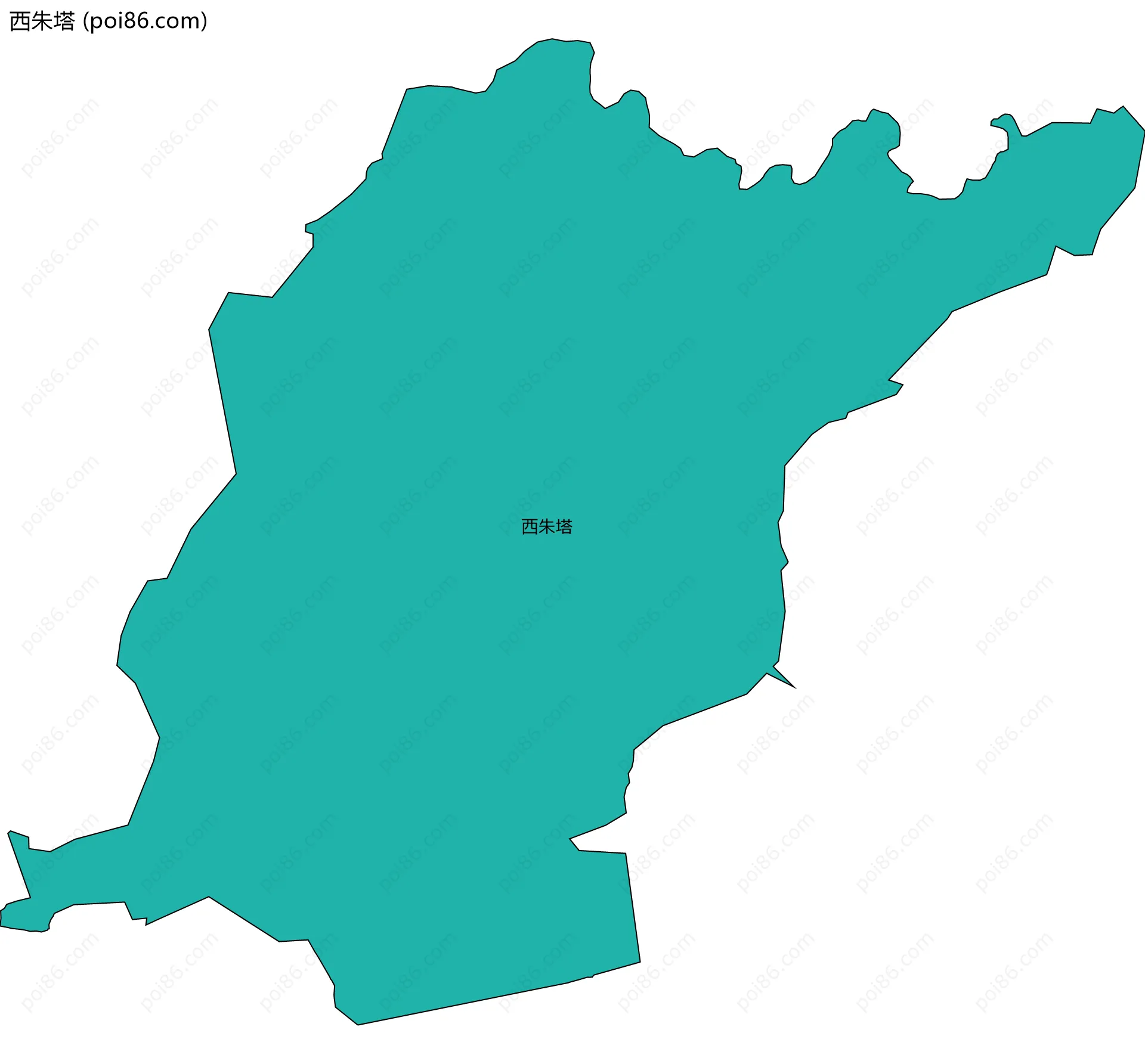 西朱塔边界地图