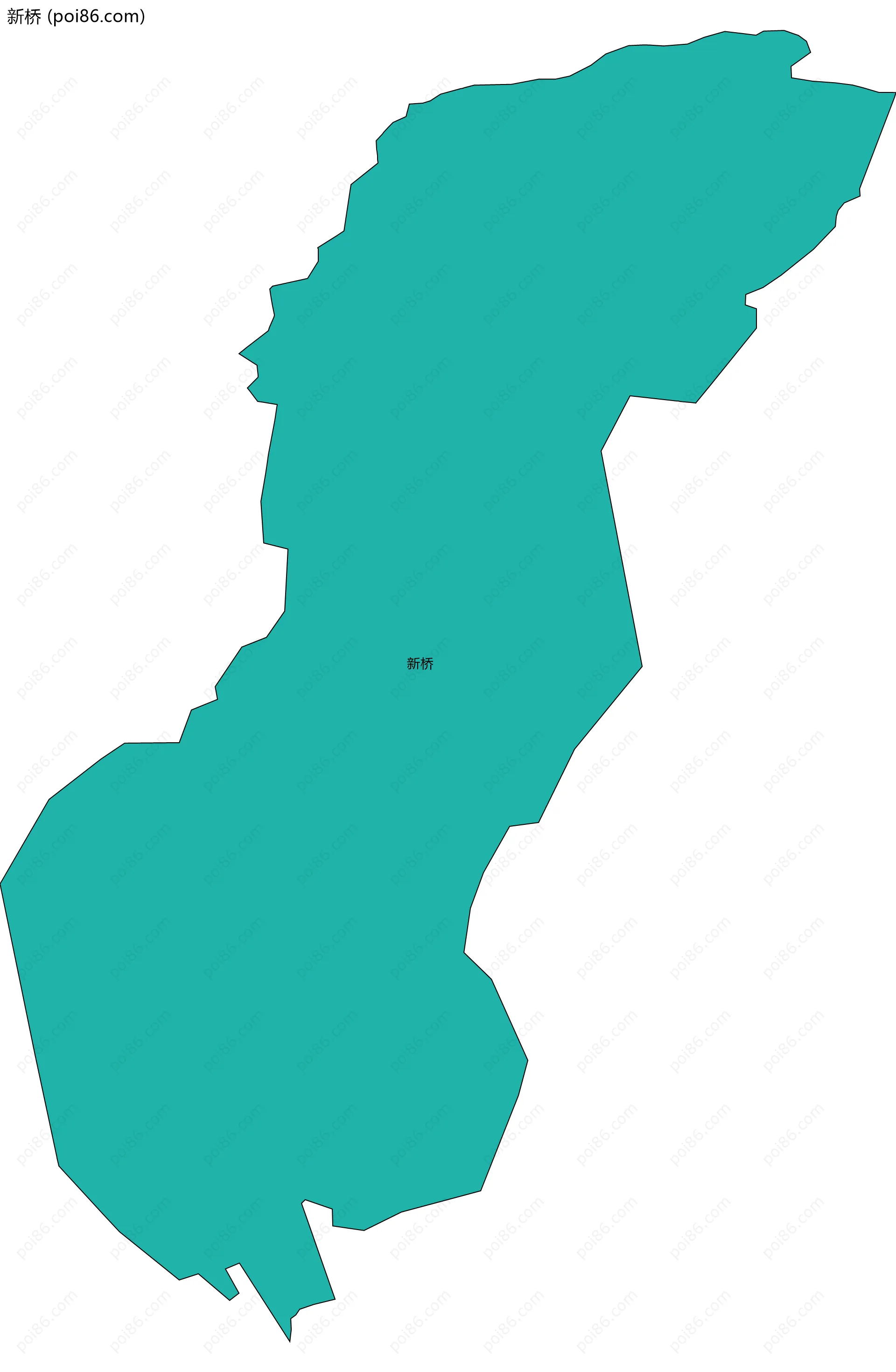 新桥边界地图