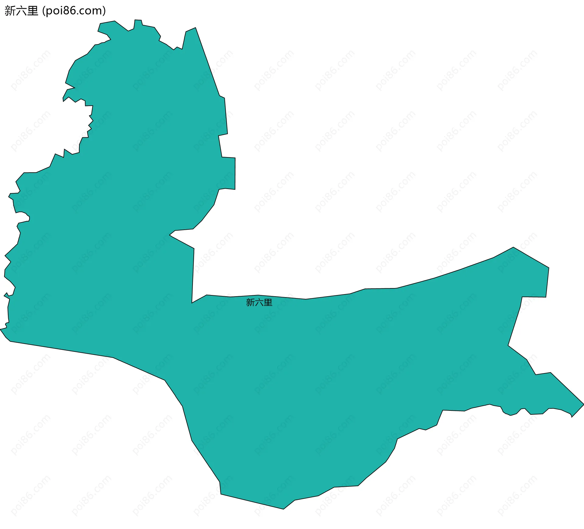 新六里边界地图