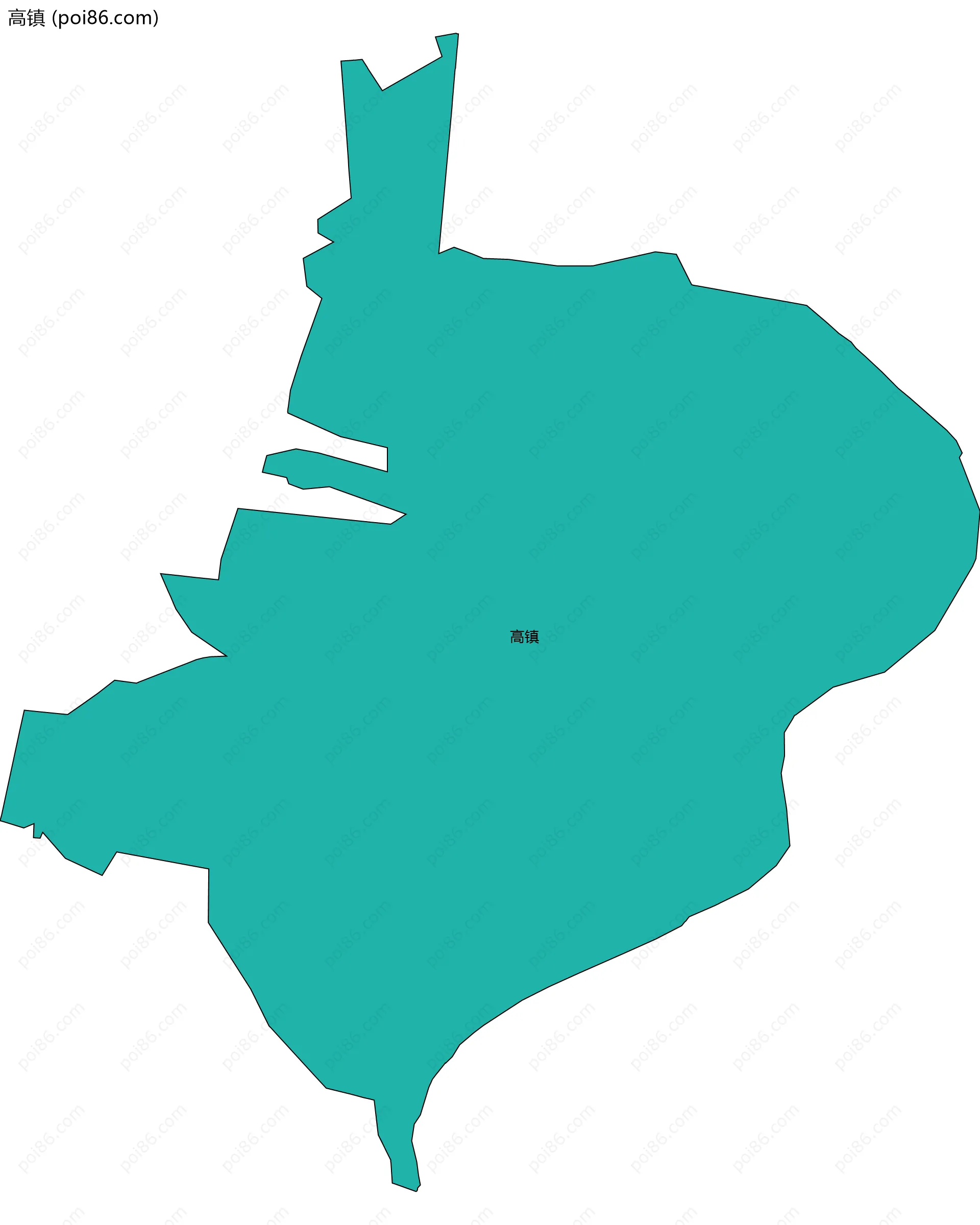高镇边界地图
