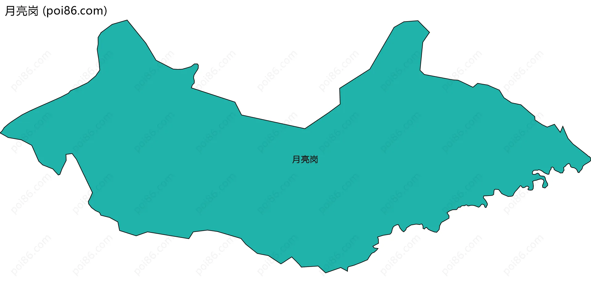 月亮岗边界地图