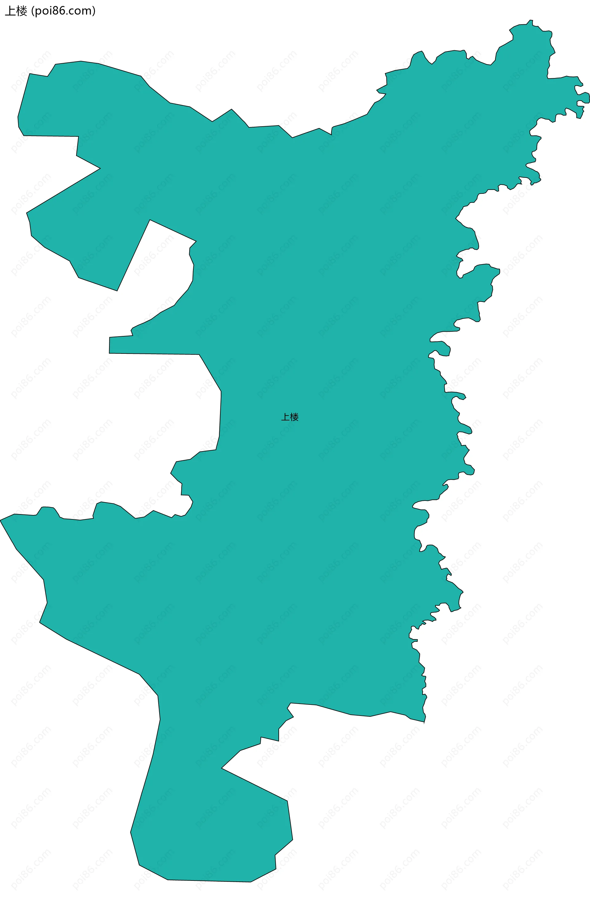 上楼边界地图