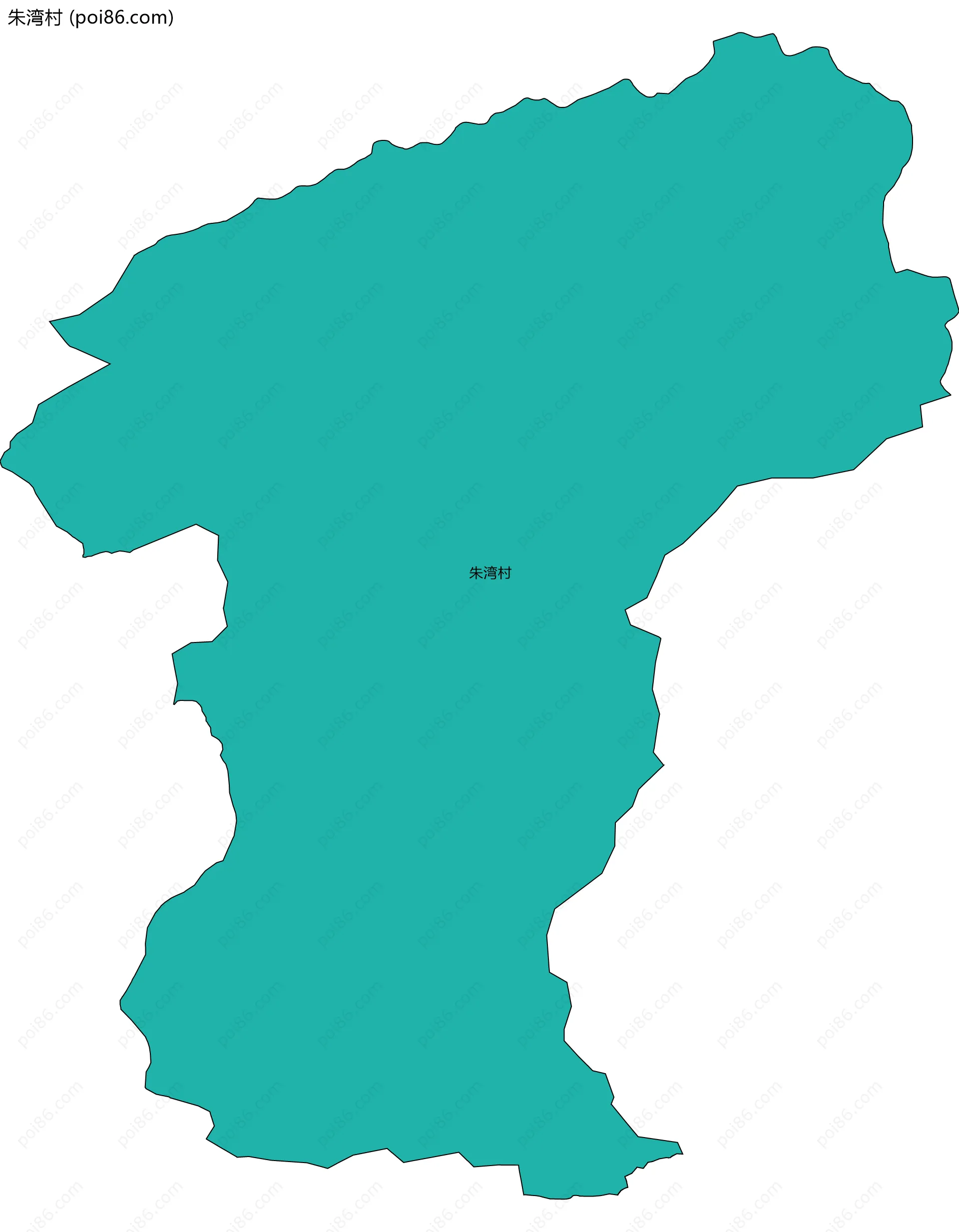 朱湾村边界地图