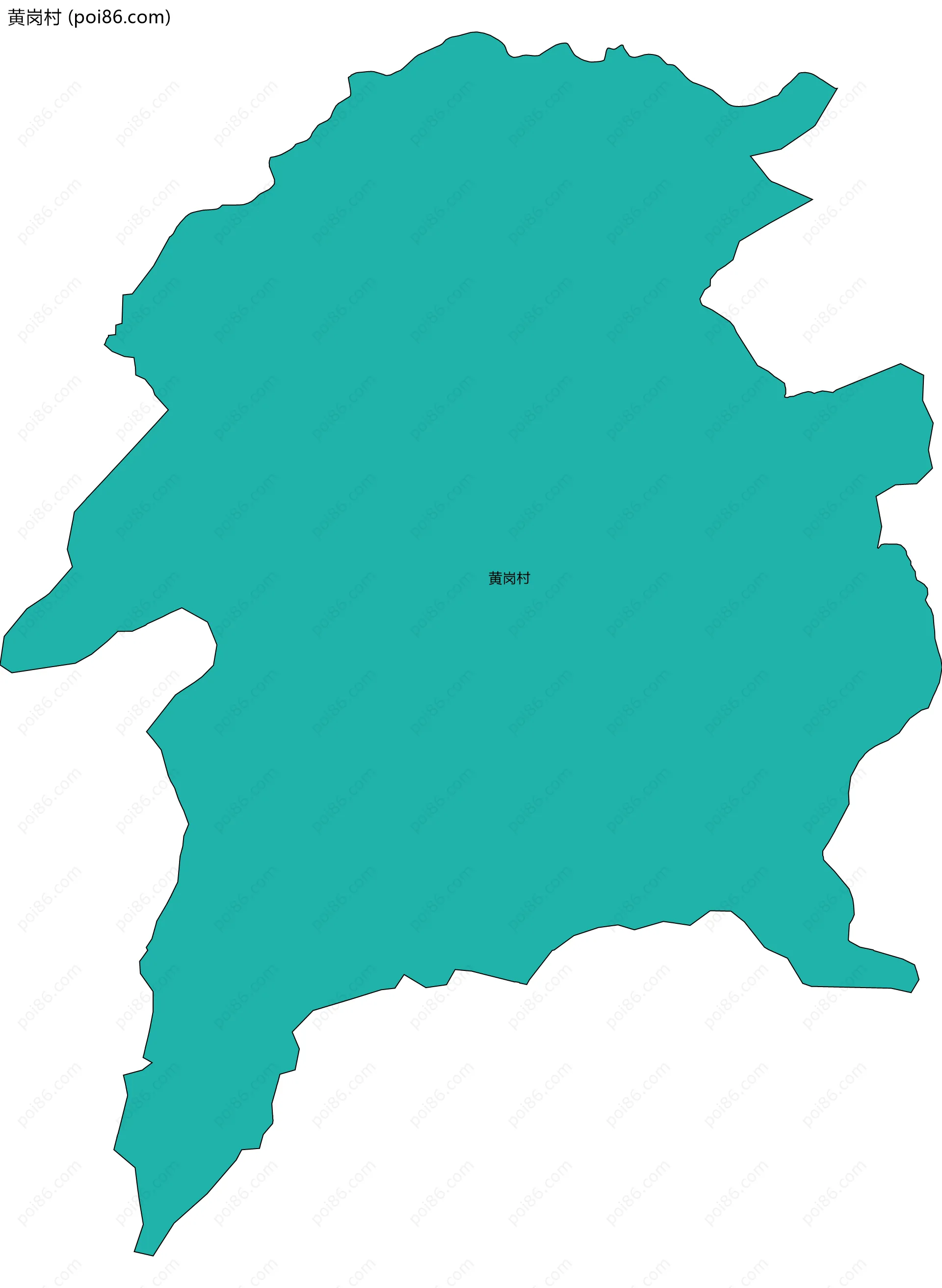 黄岗村边界地图