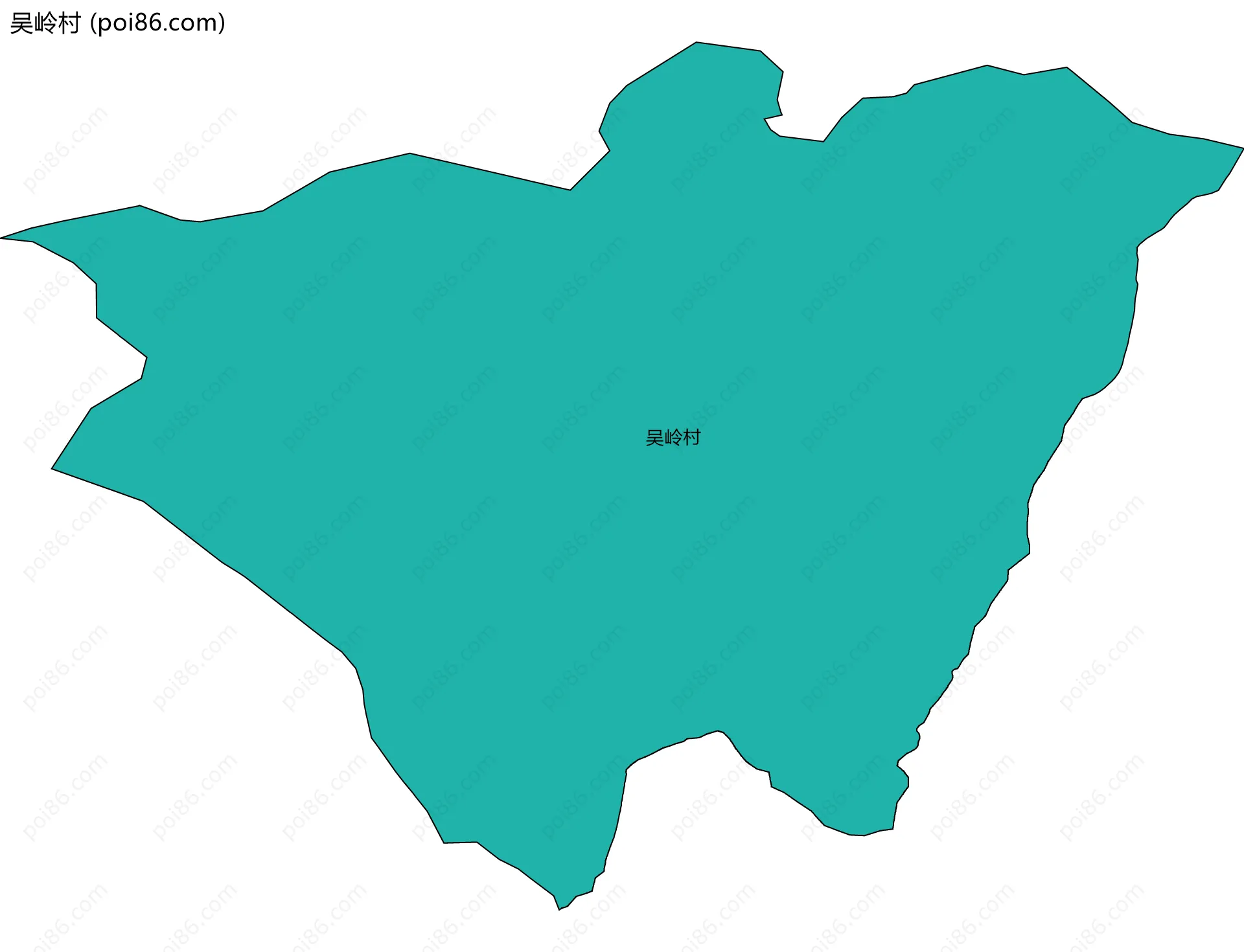 吴岭村边界地图