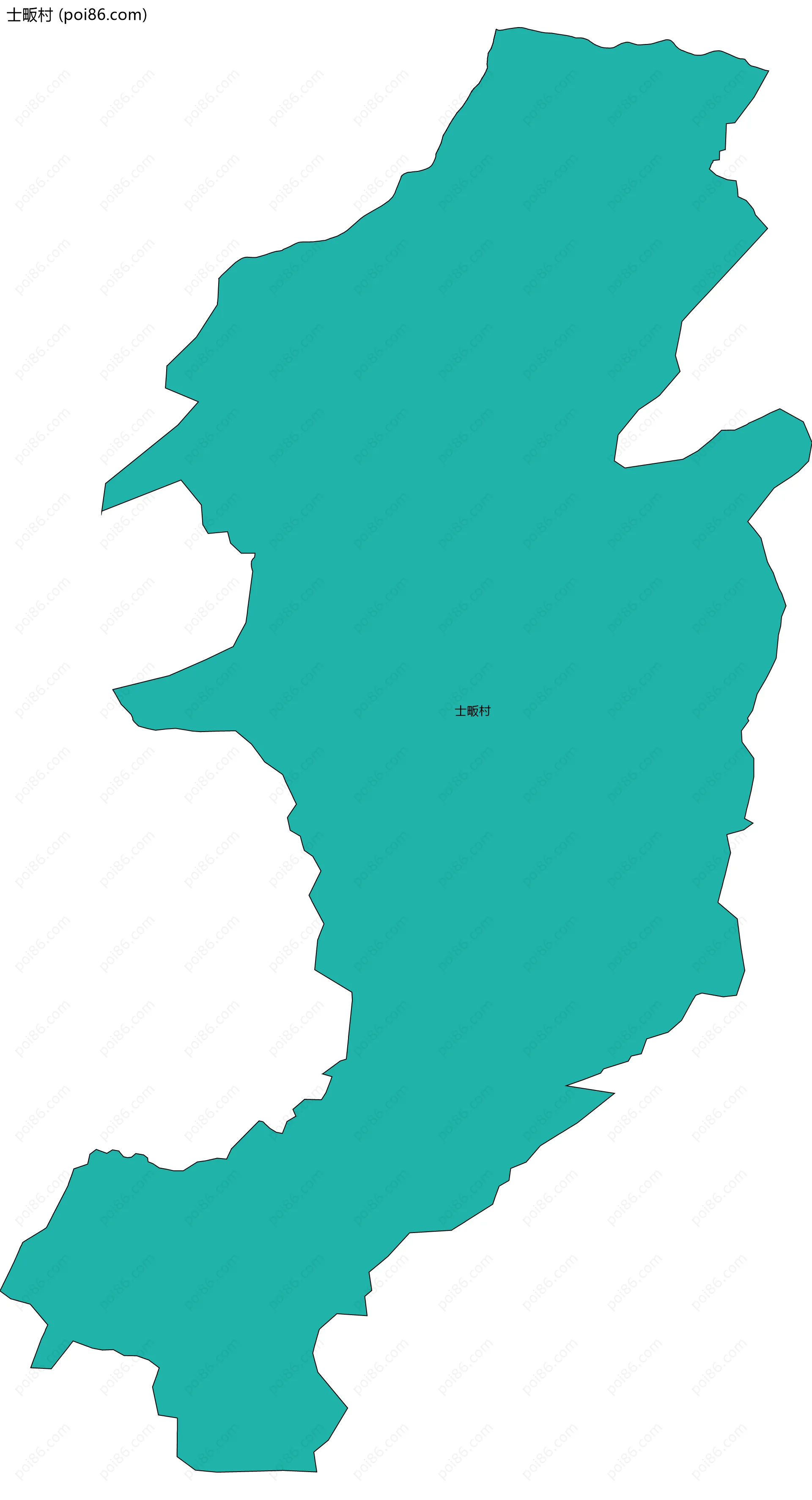 士畈村边界地图