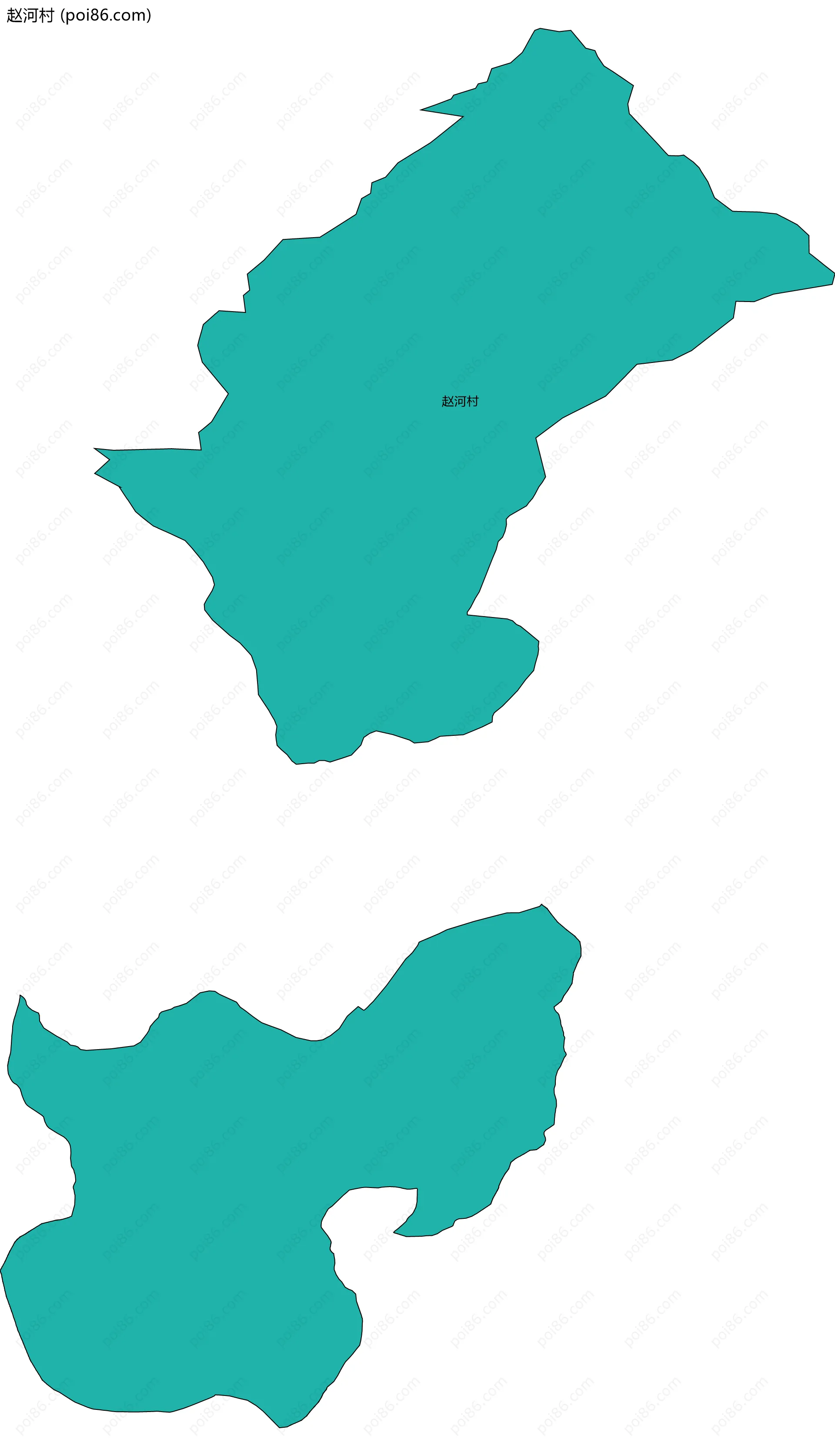 赵河村边界地图