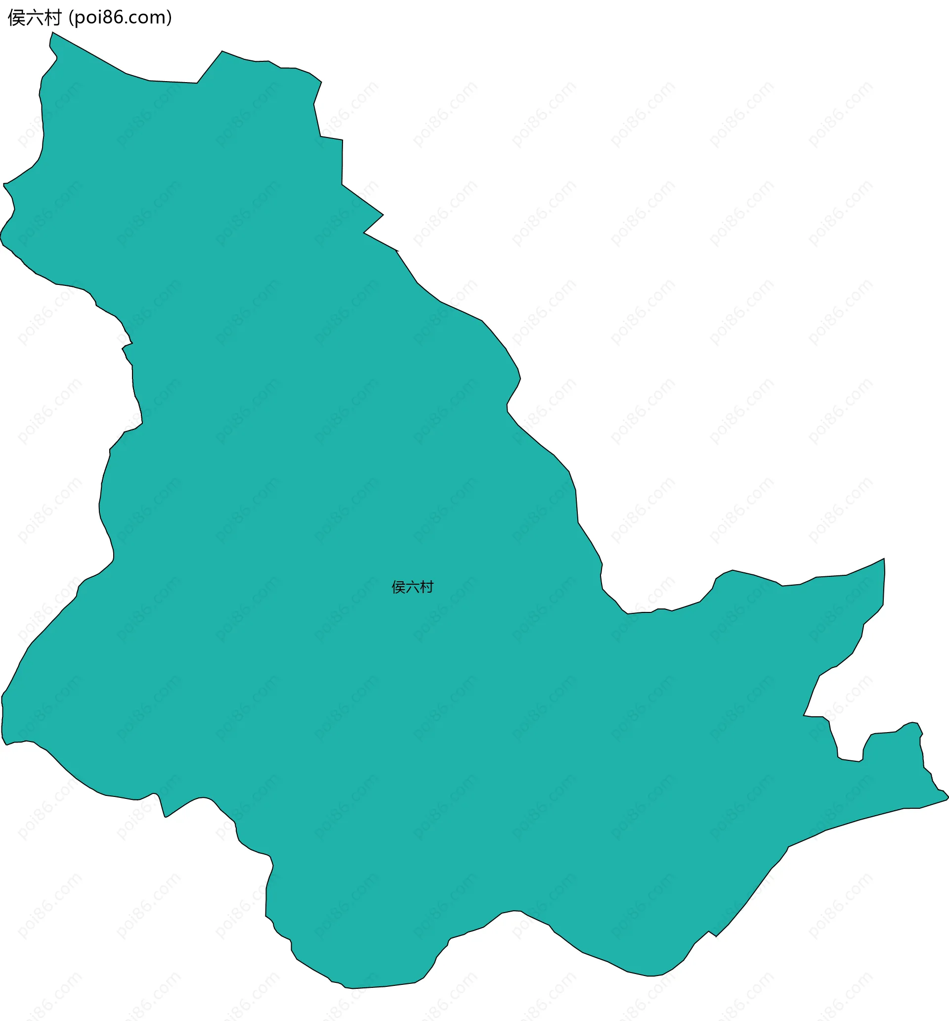 侯六村边界地图