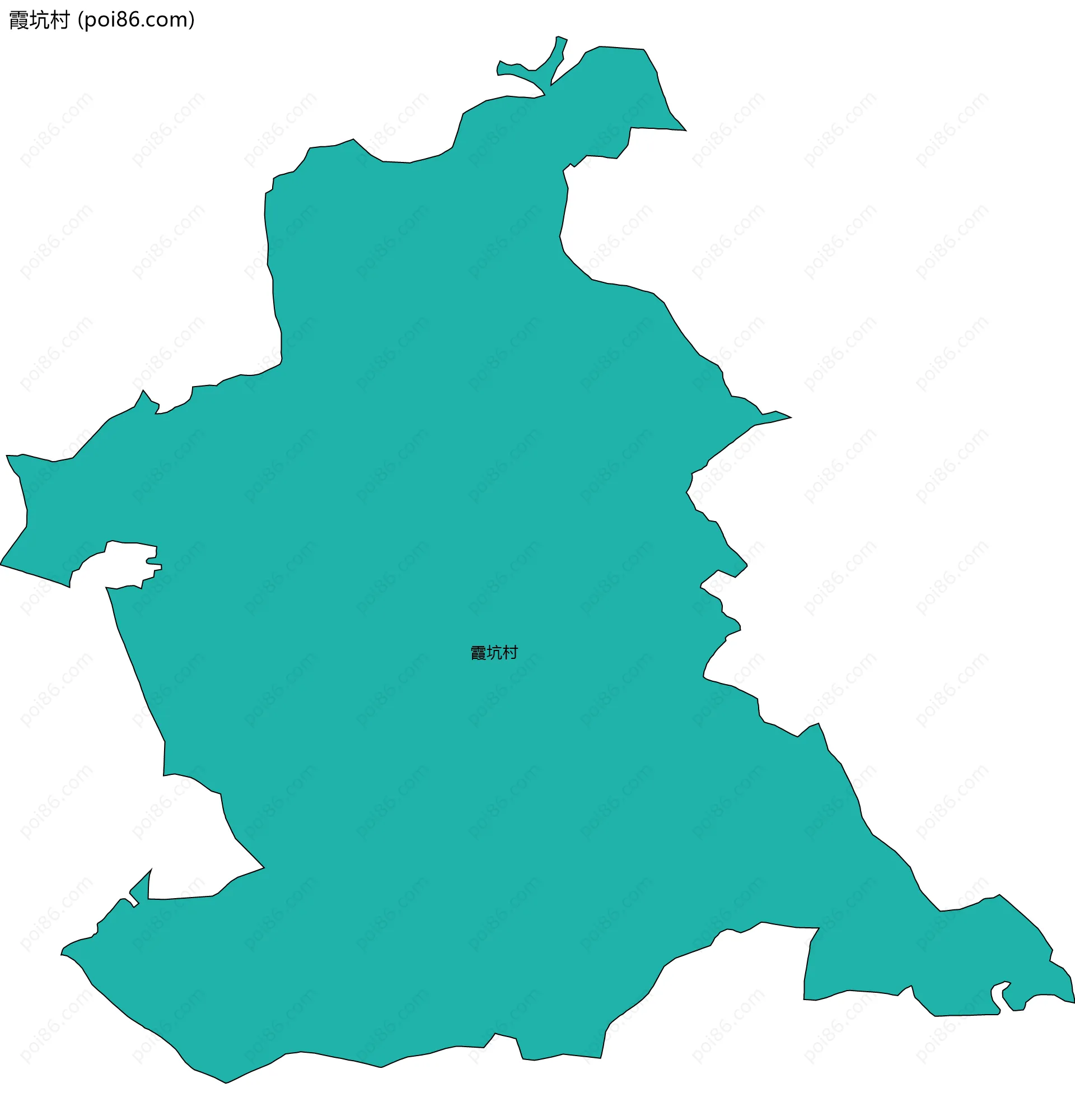 霞坑村边界地图
