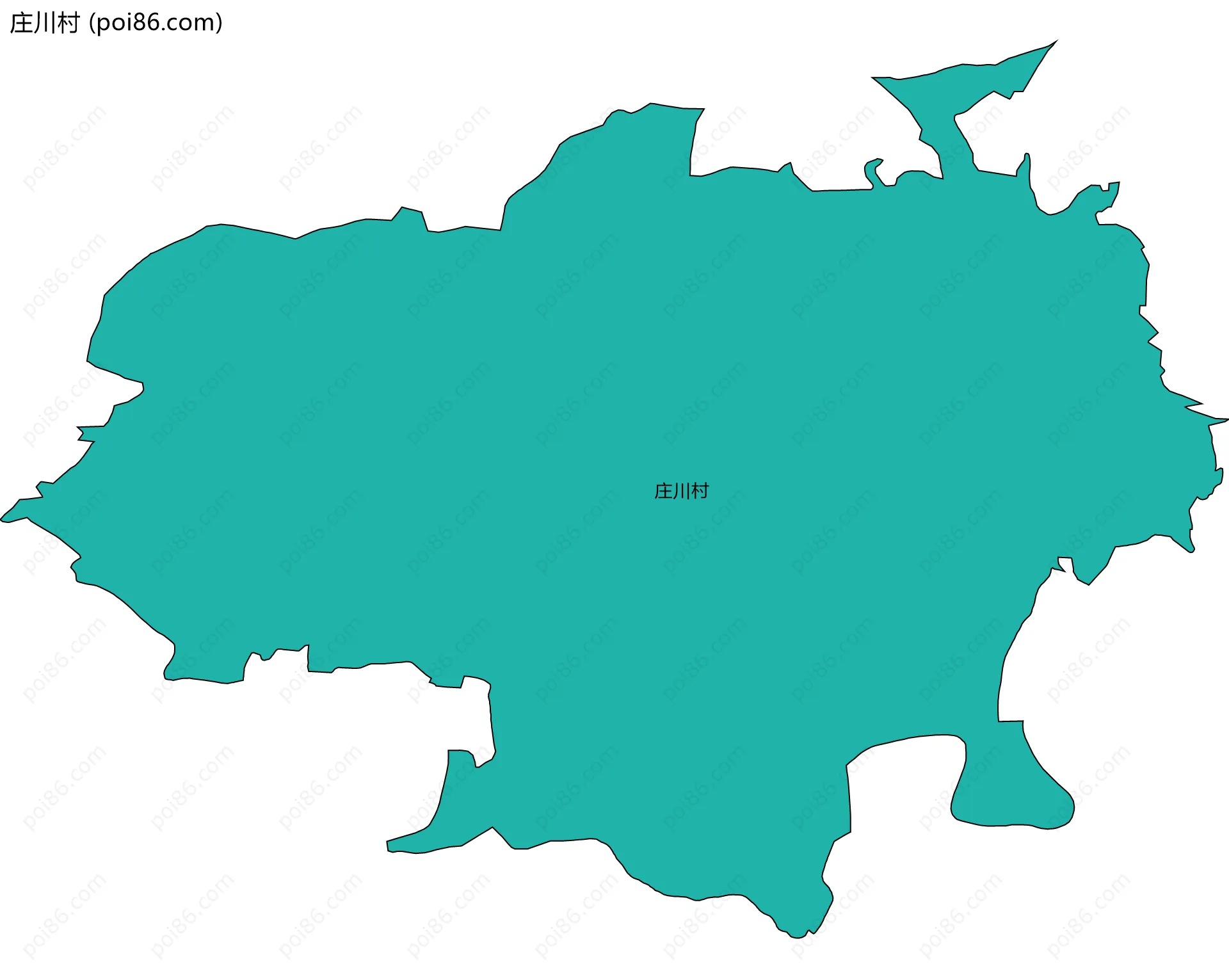庄川村边界地图