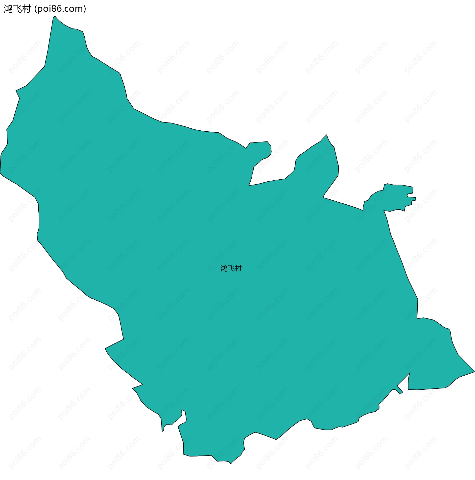鸿飞村边界地图