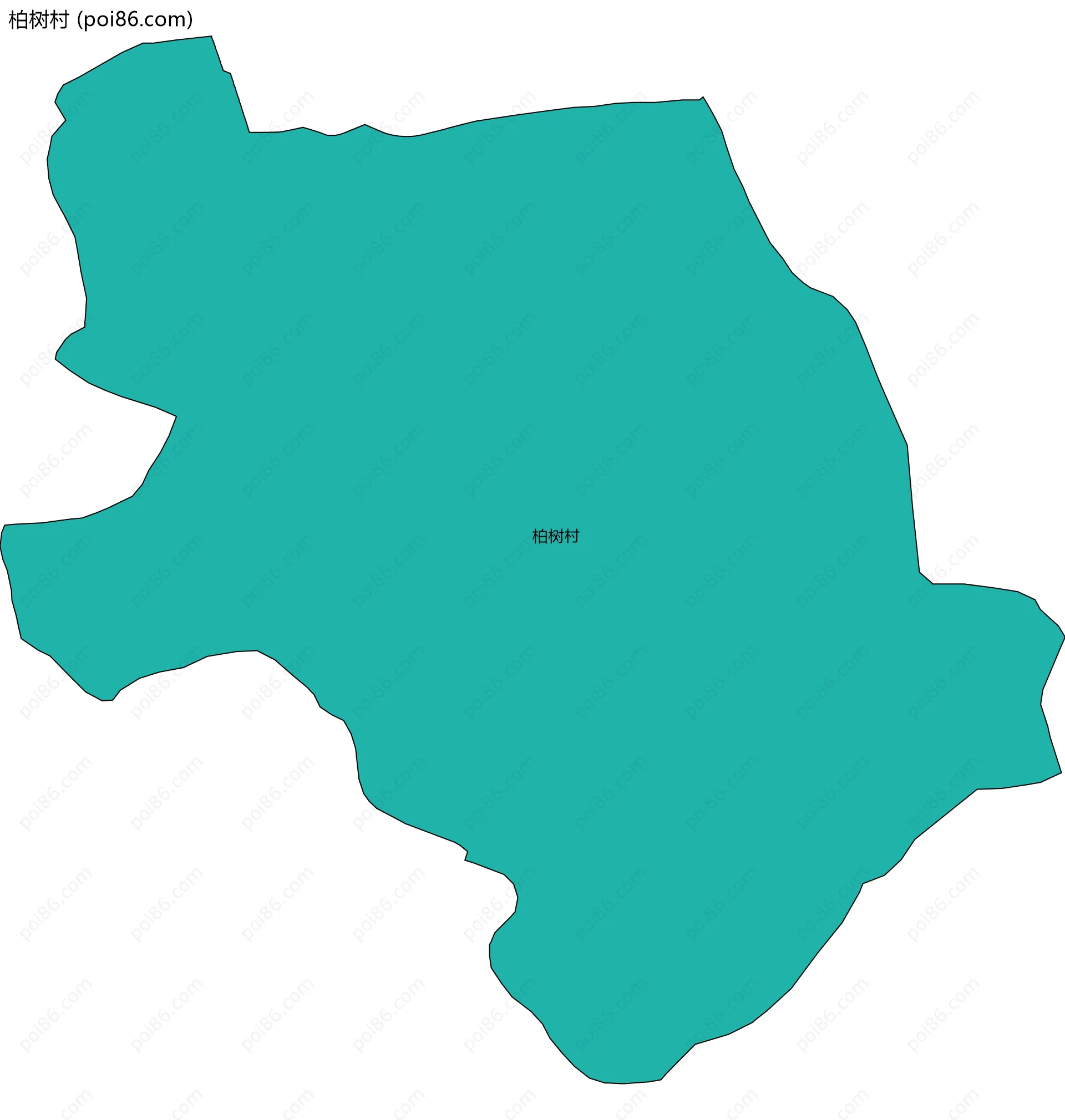 柏树村边界地图