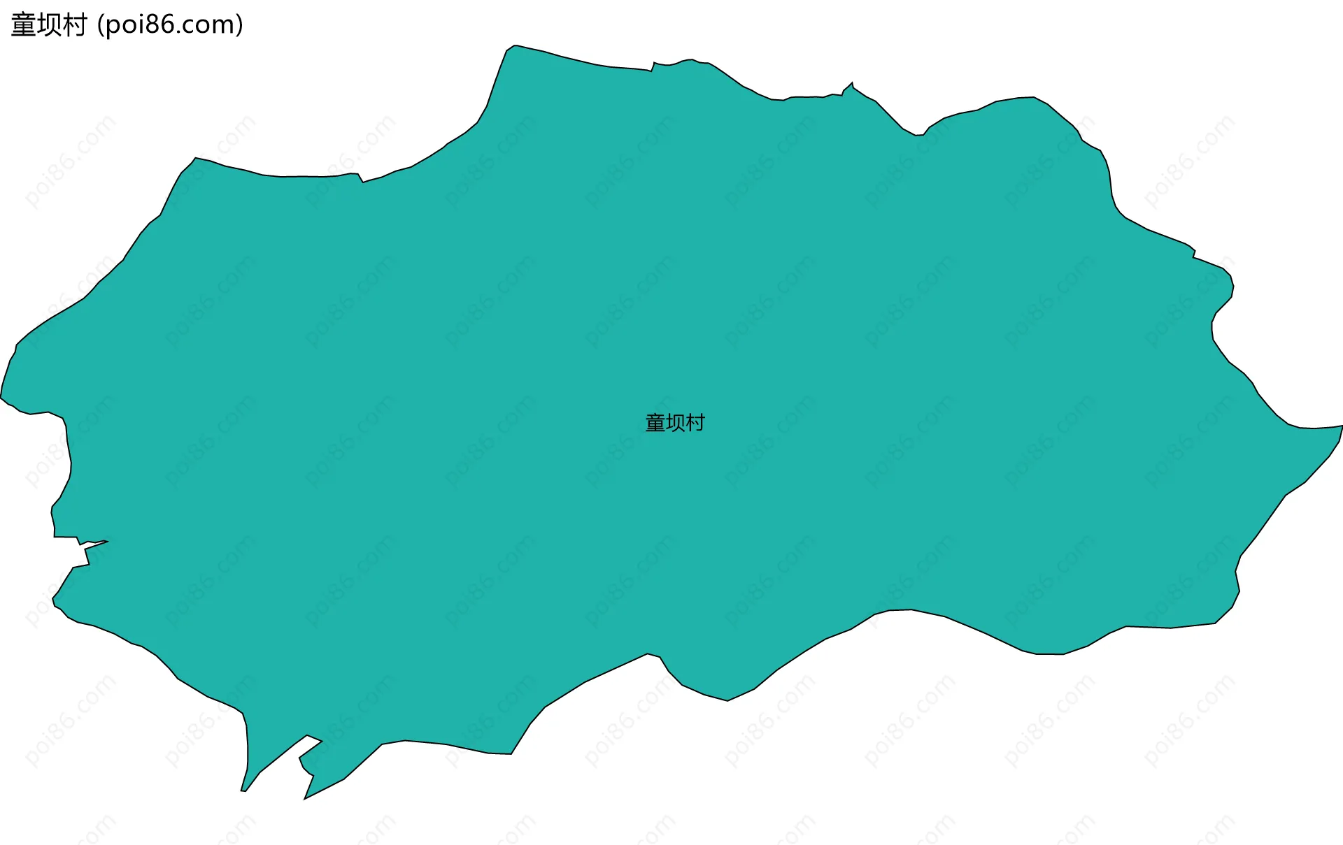 童坝村边界地图