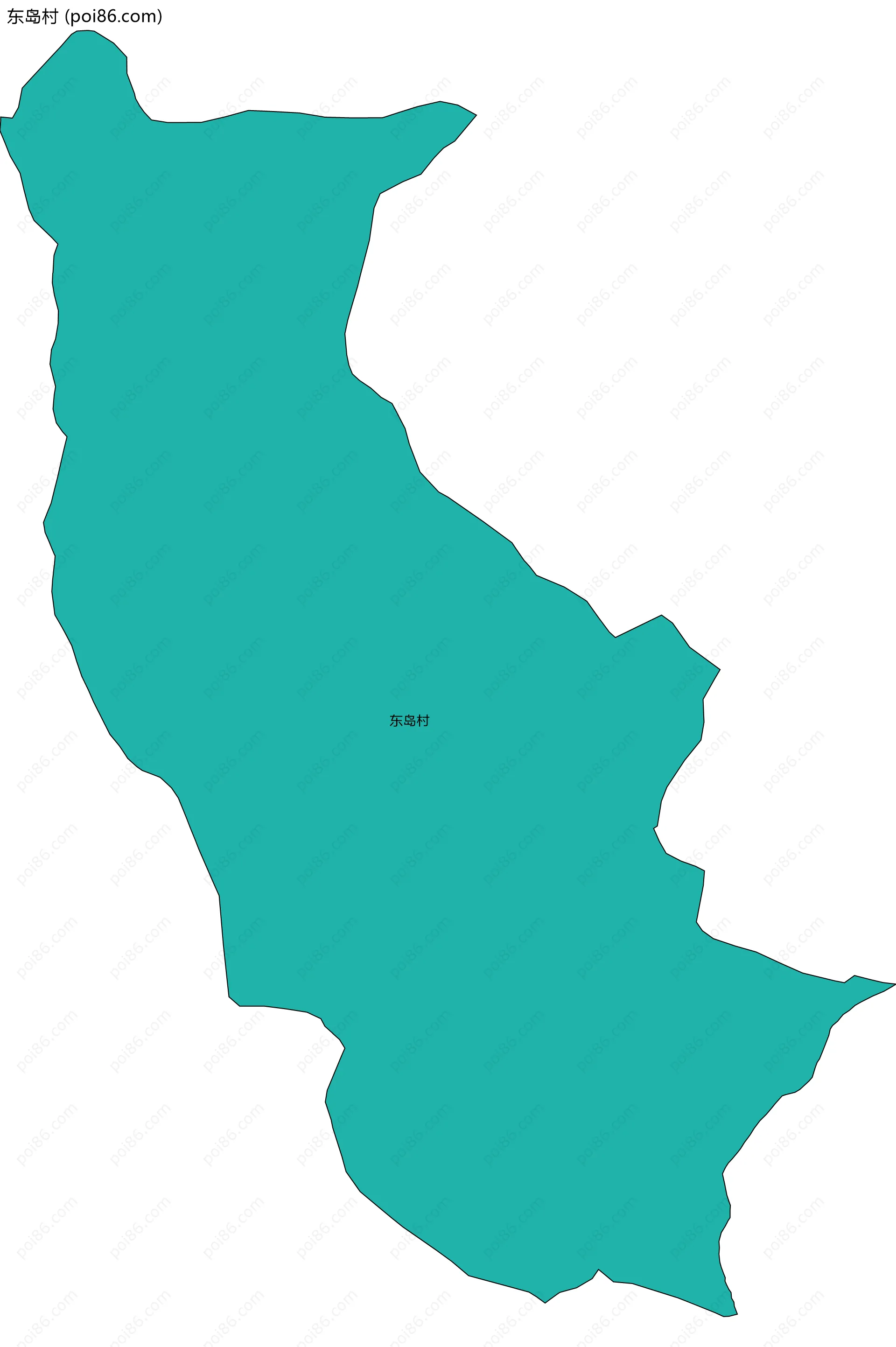 东岛村边界地图