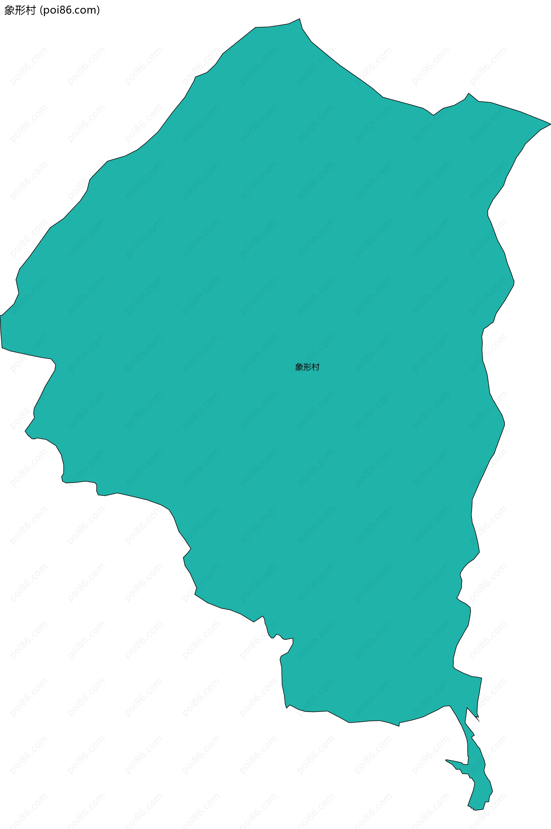 象形村边界地图