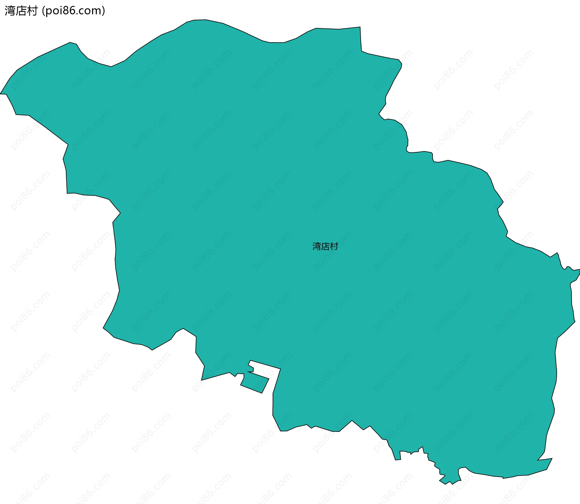 湾店村边界地图