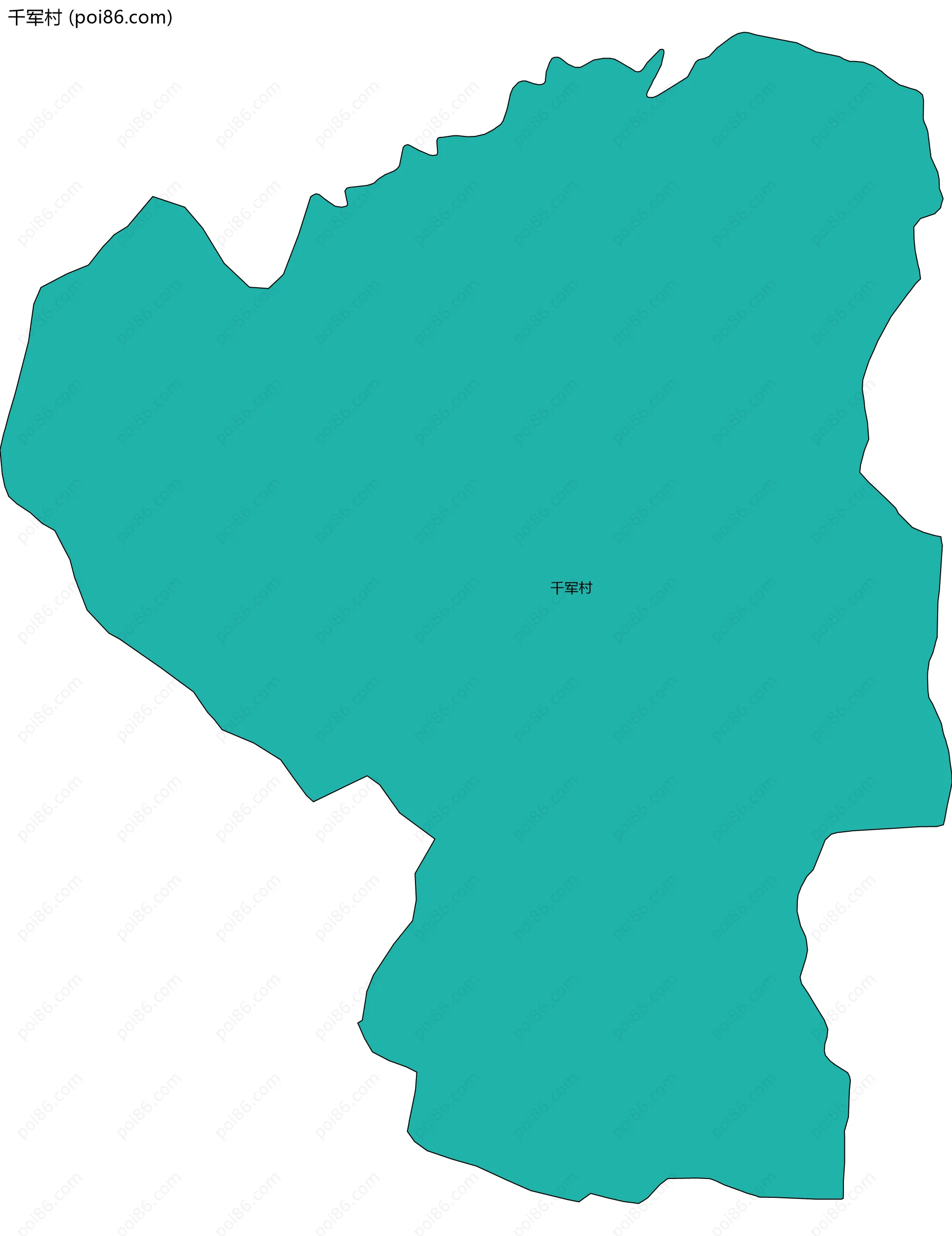 千军村边界地图