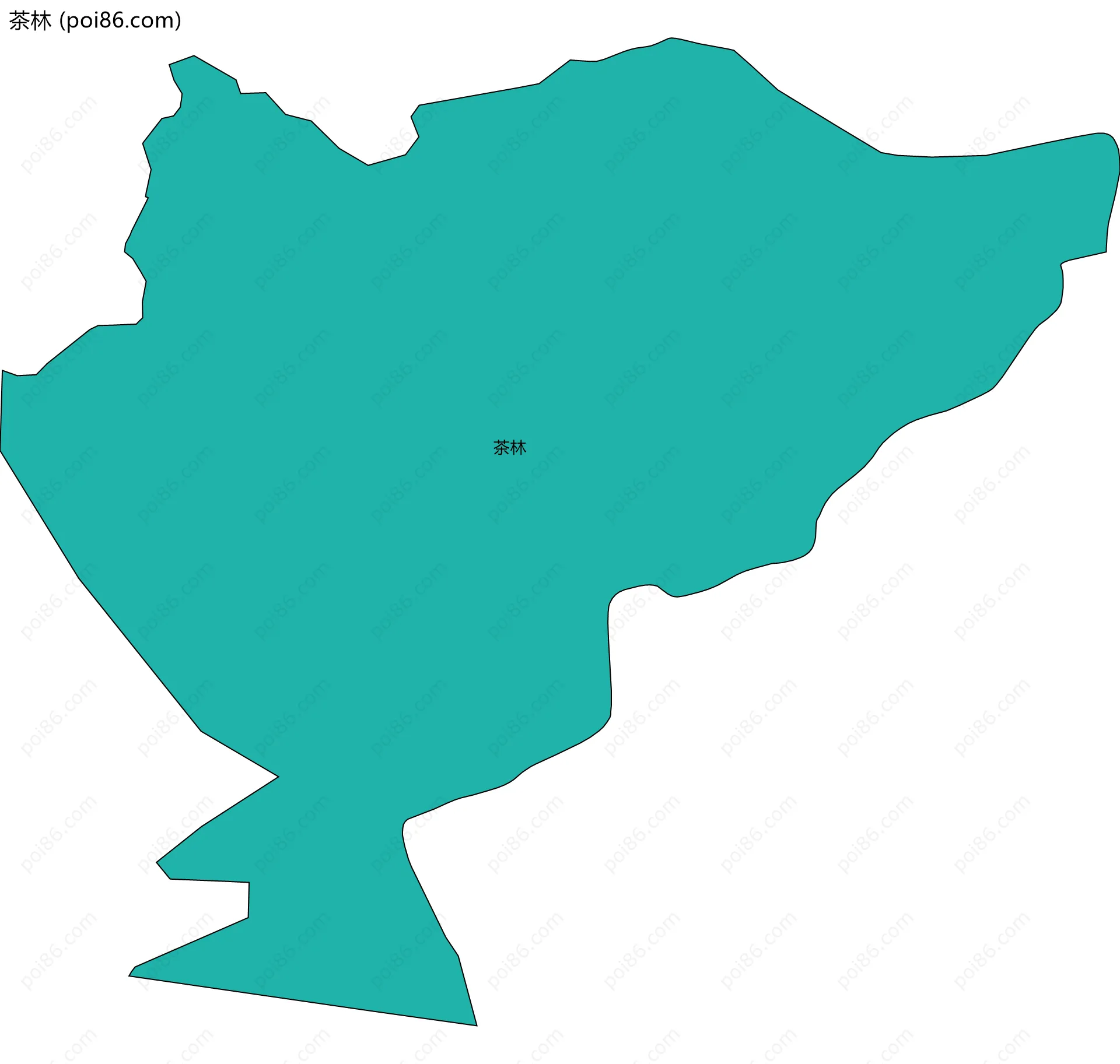 茶林边界地图