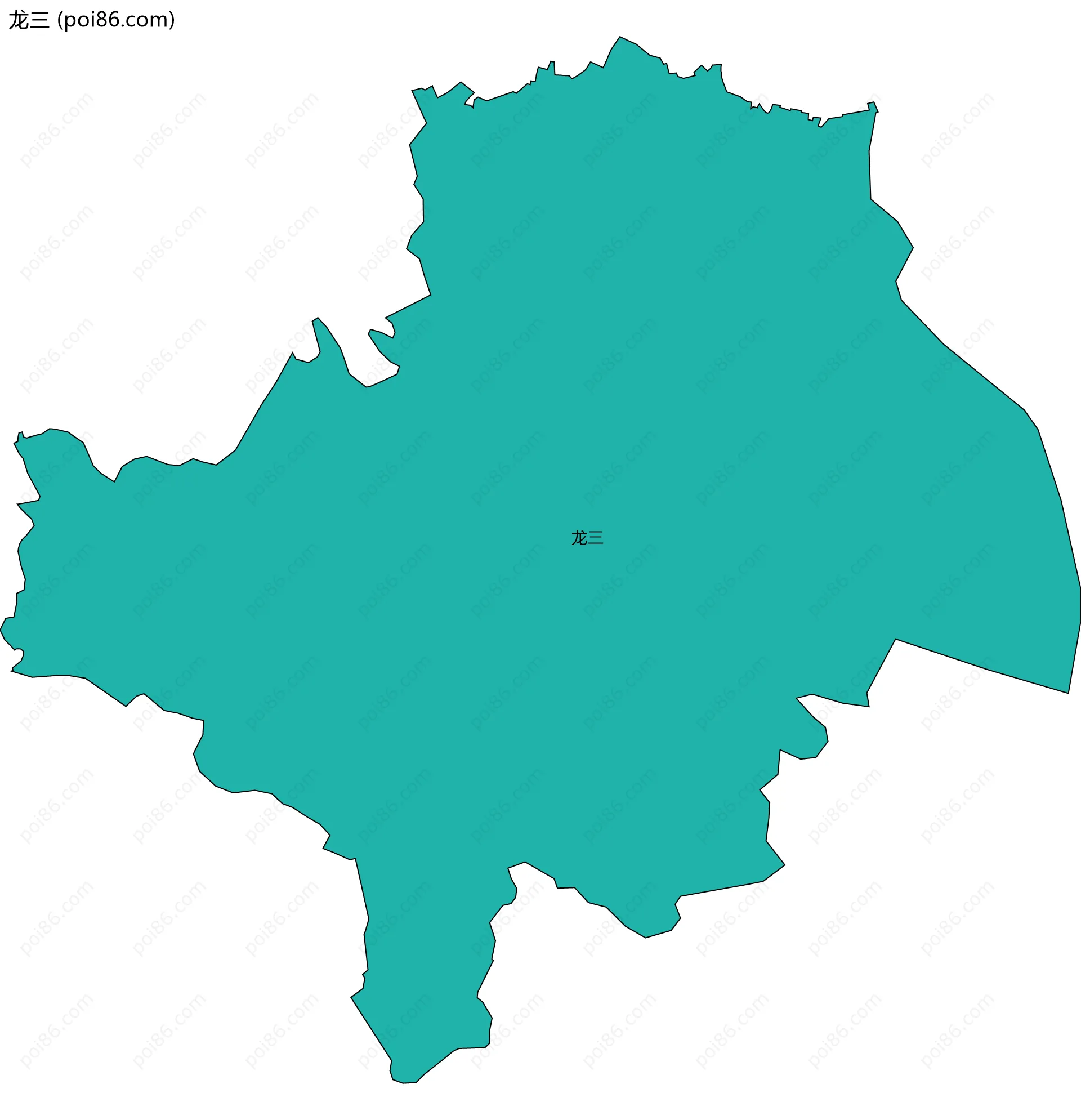 龙三边界地图