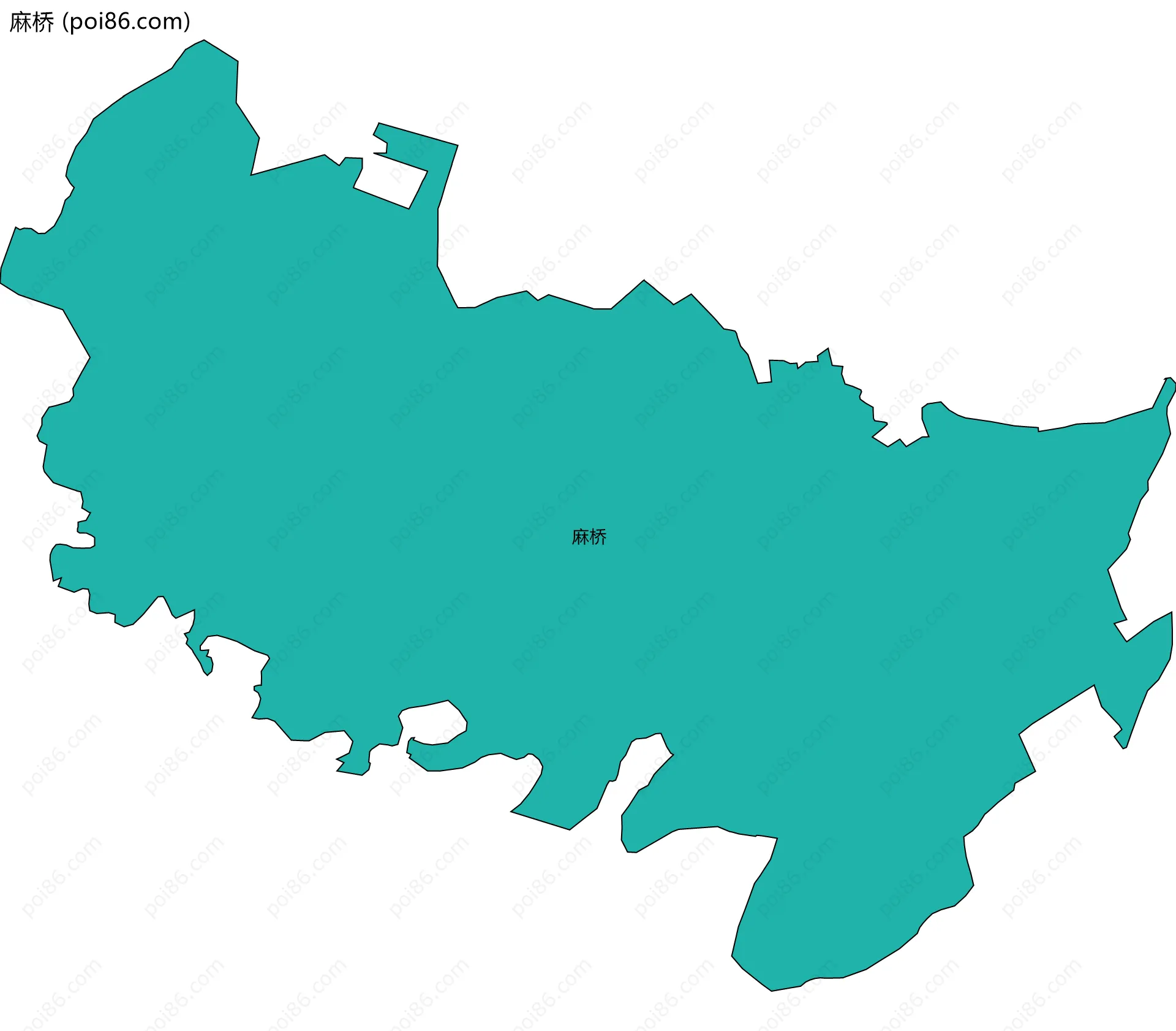 麻桥边界地图