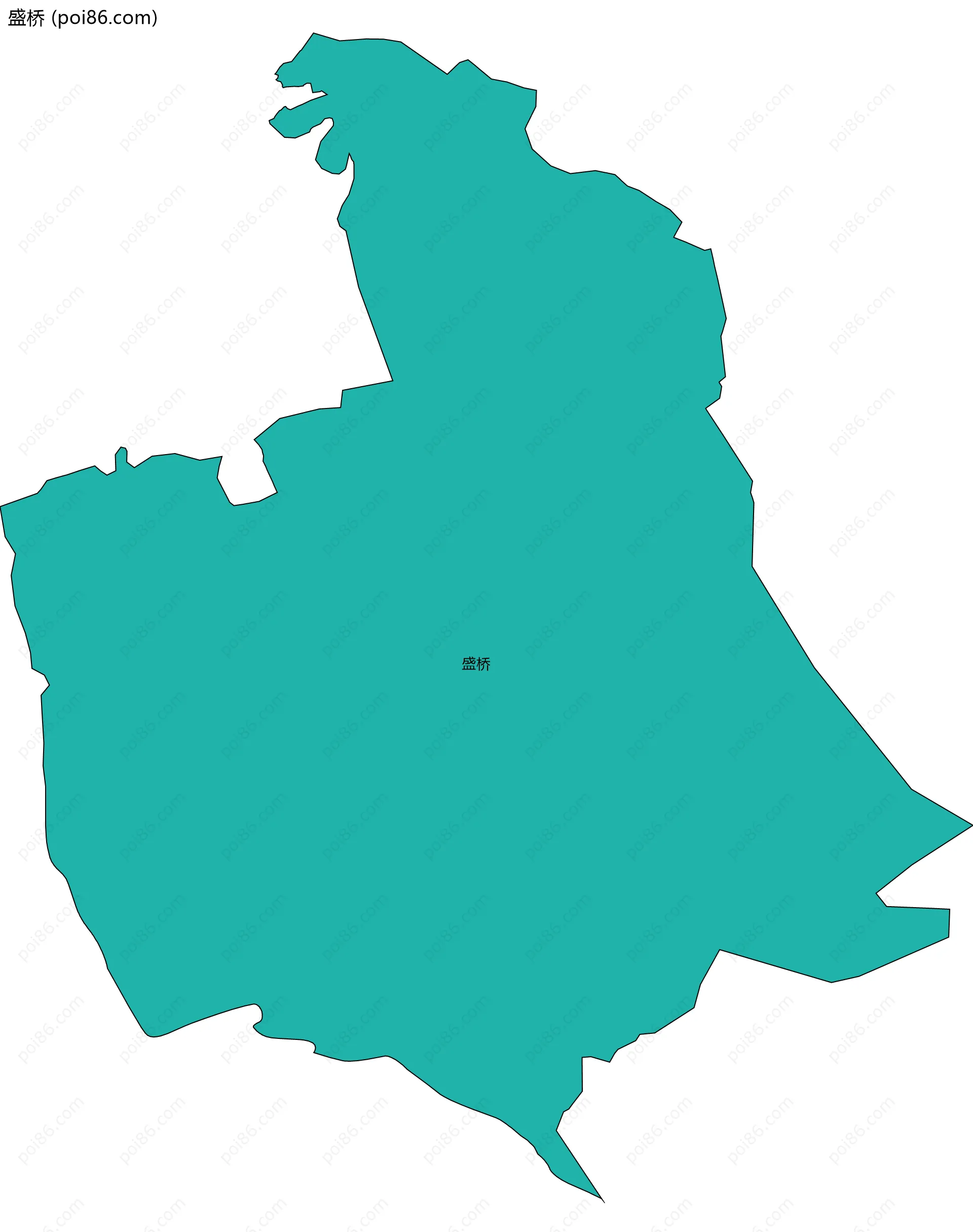 盛桥边界地图