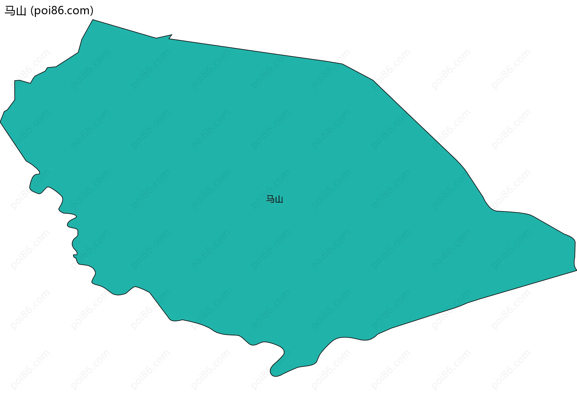 马山边界地图