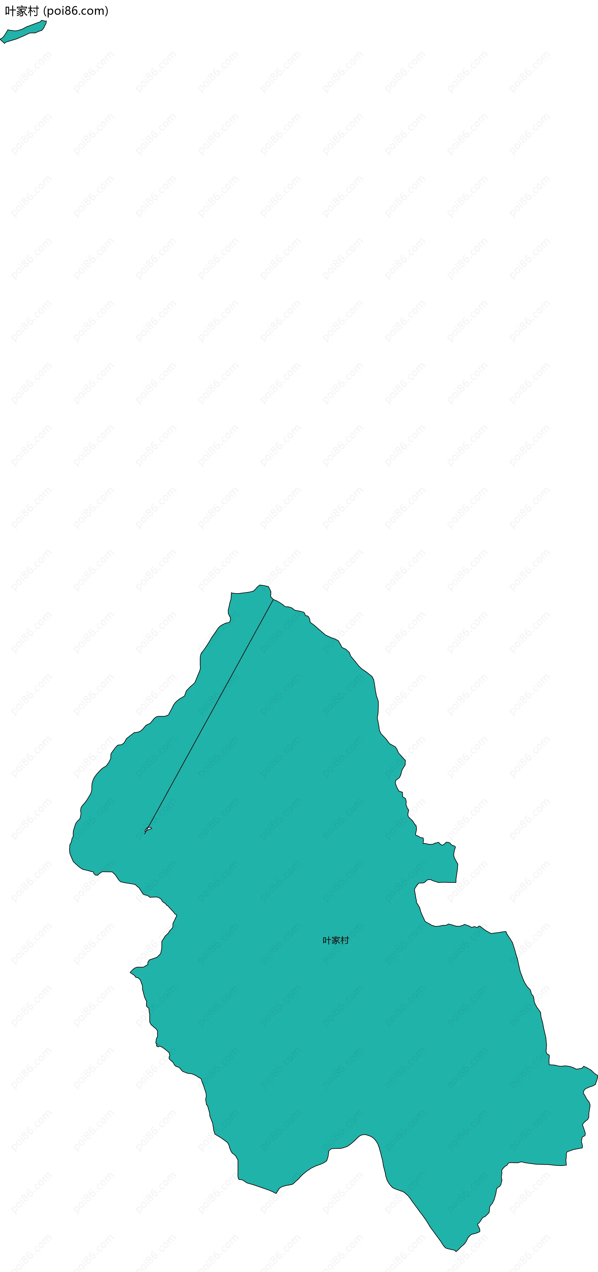 叶家村边界地图