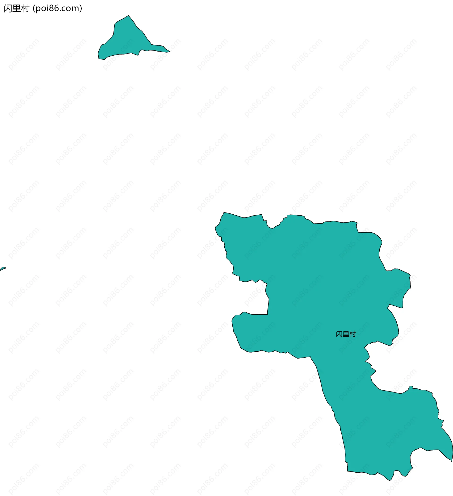 闪里村边界地图
