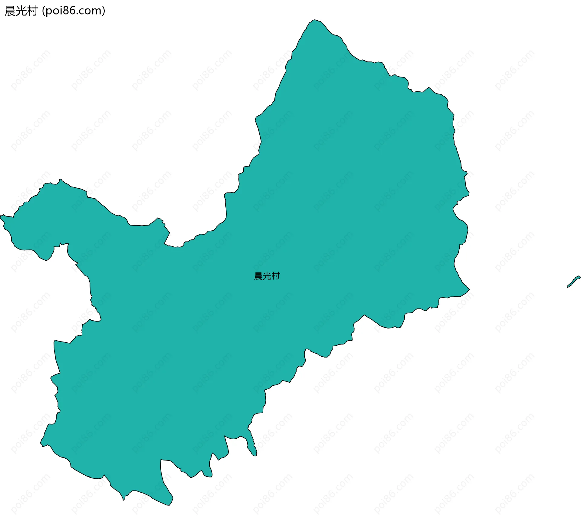 晨光村边界地图