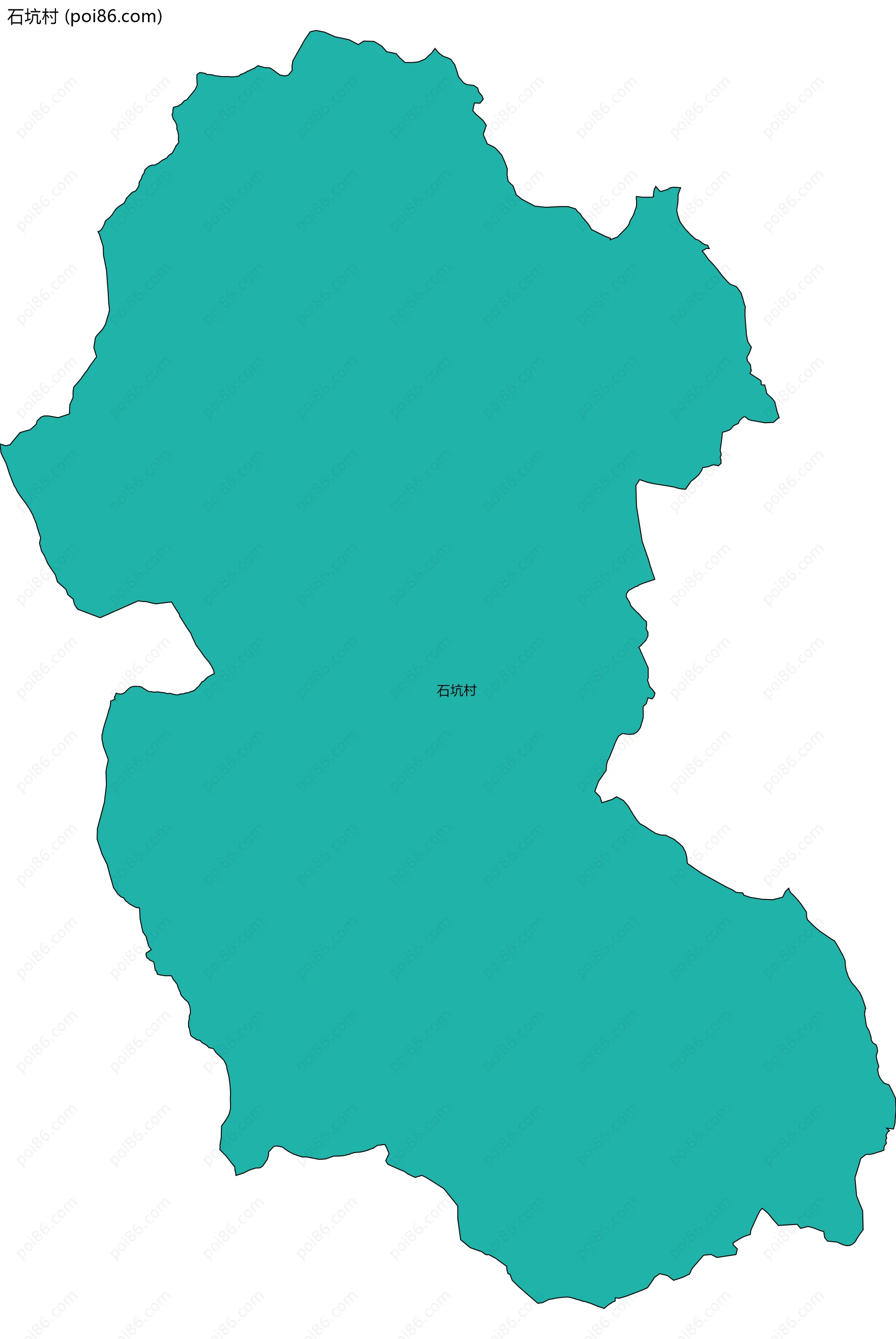 石坑村边界地图