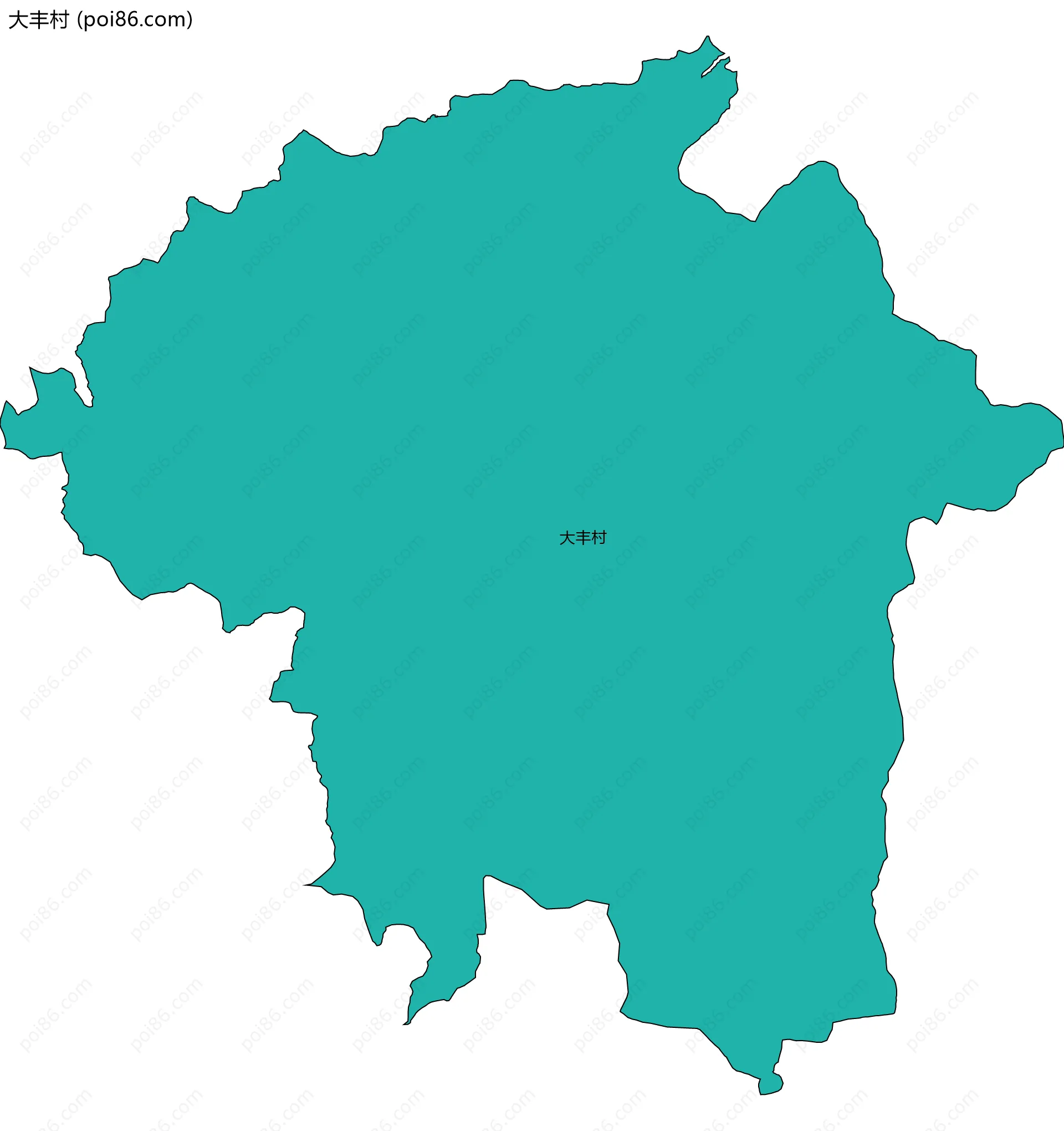 大丰村边界地图