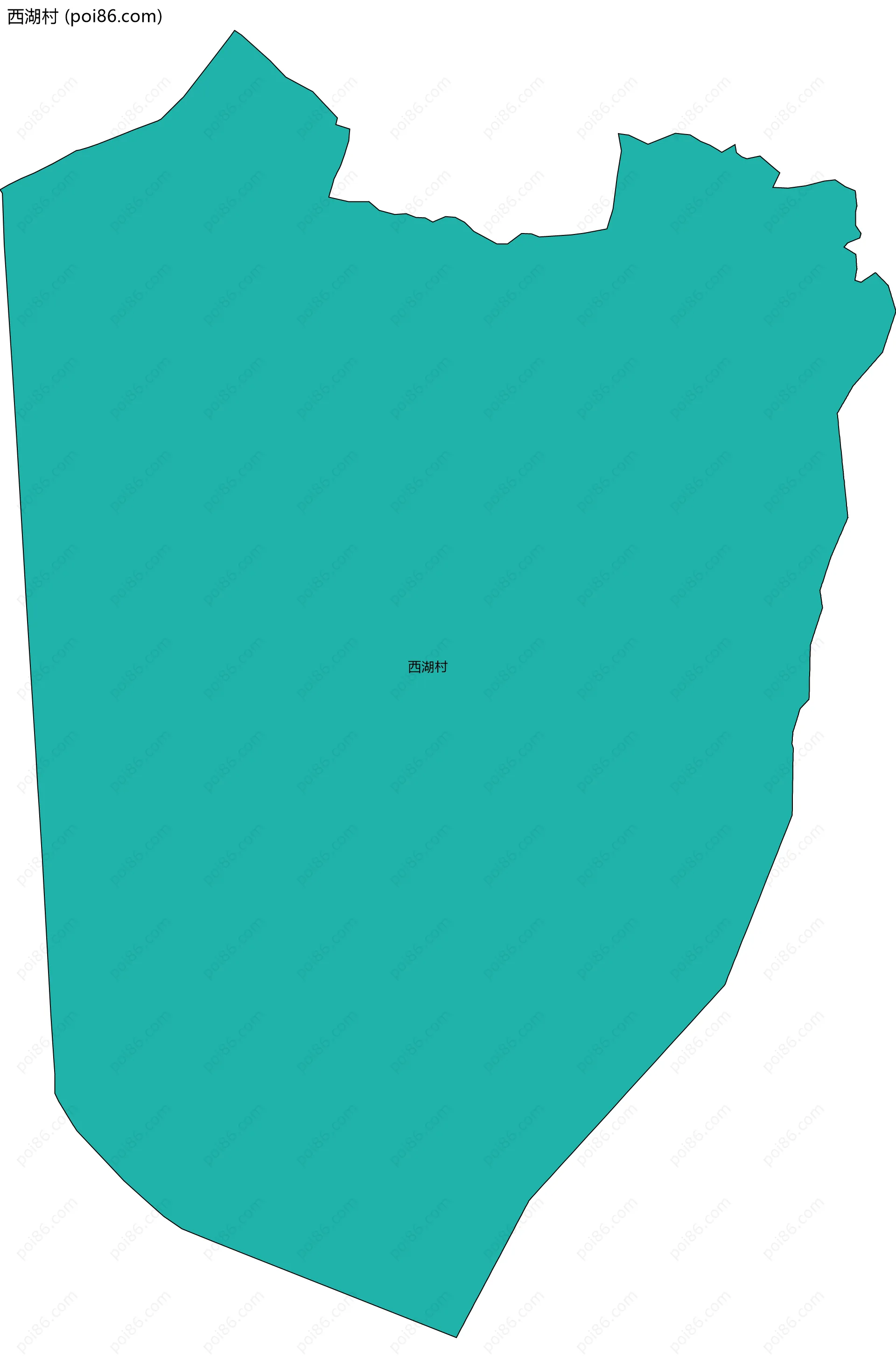西湖村边界地图