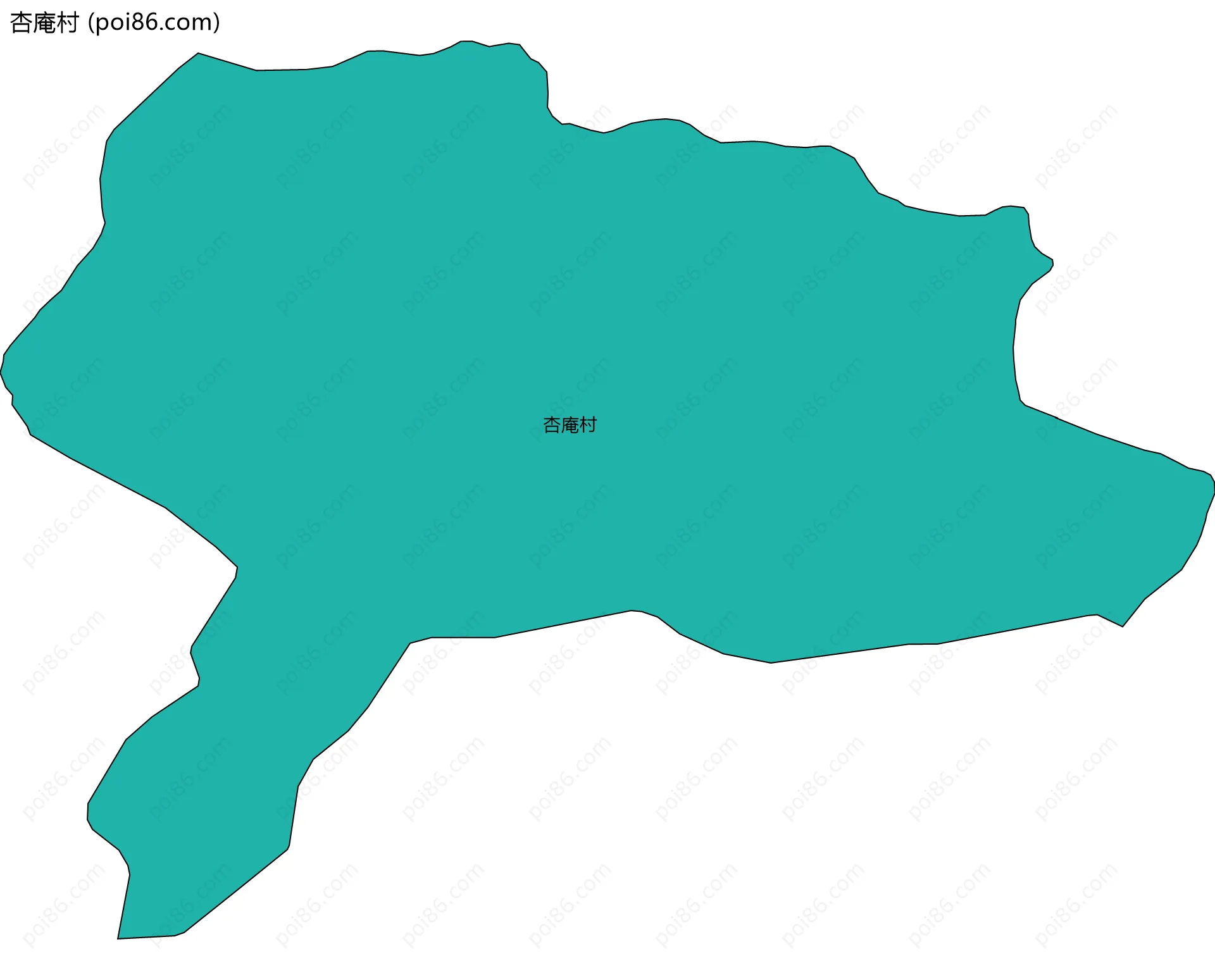 杏庵村边界地图