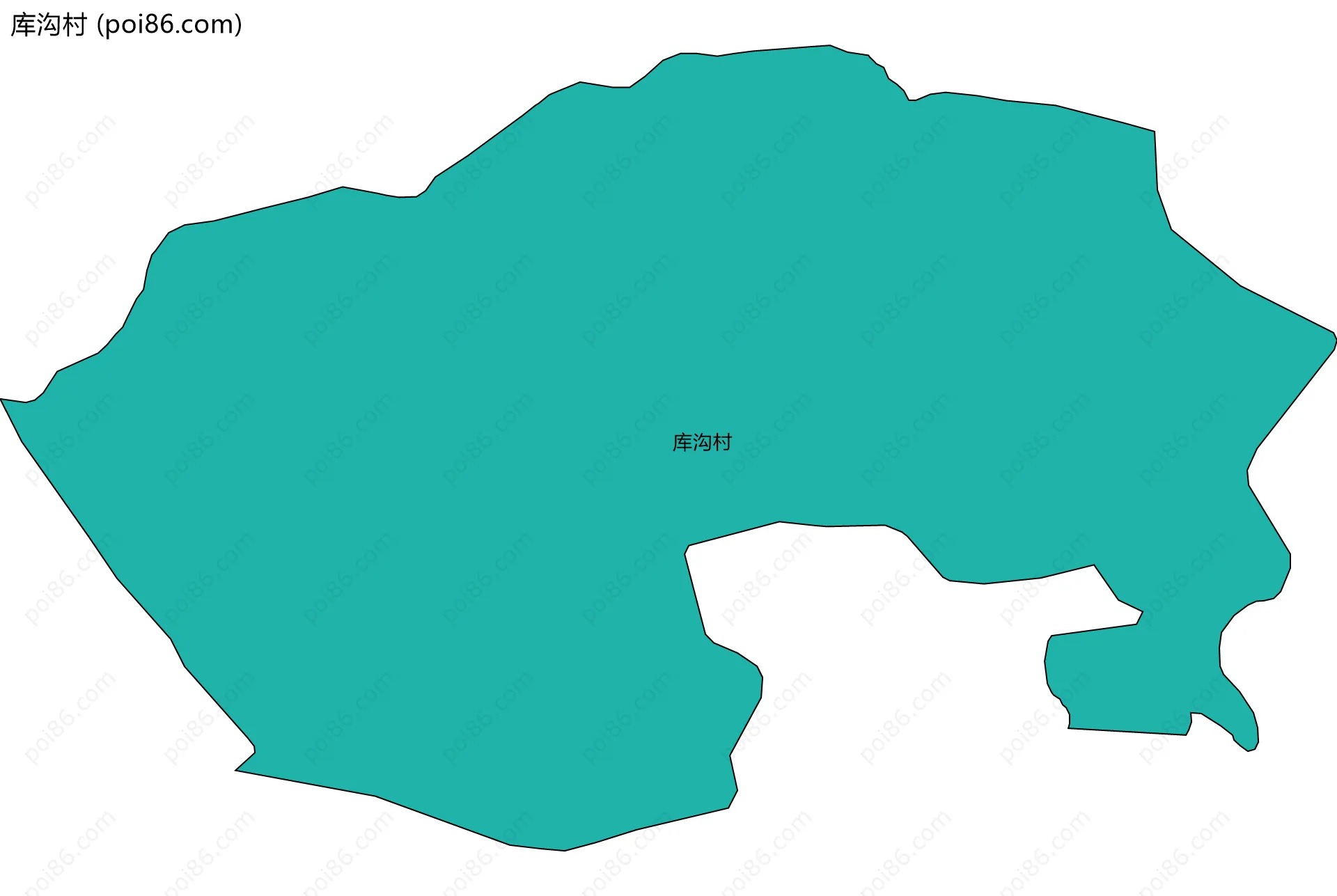 库沟村边界地图