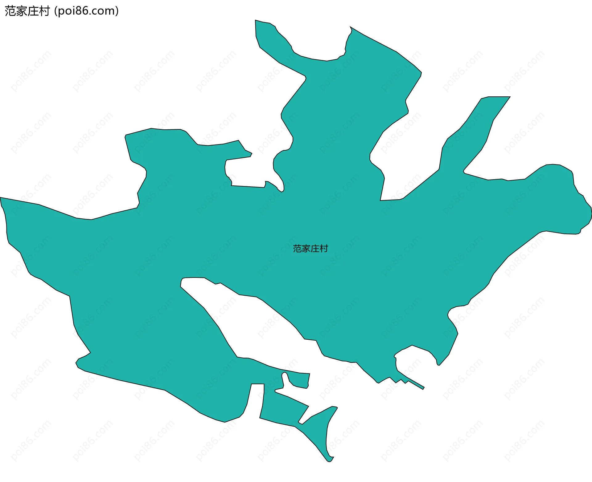 范家庄村边界地图