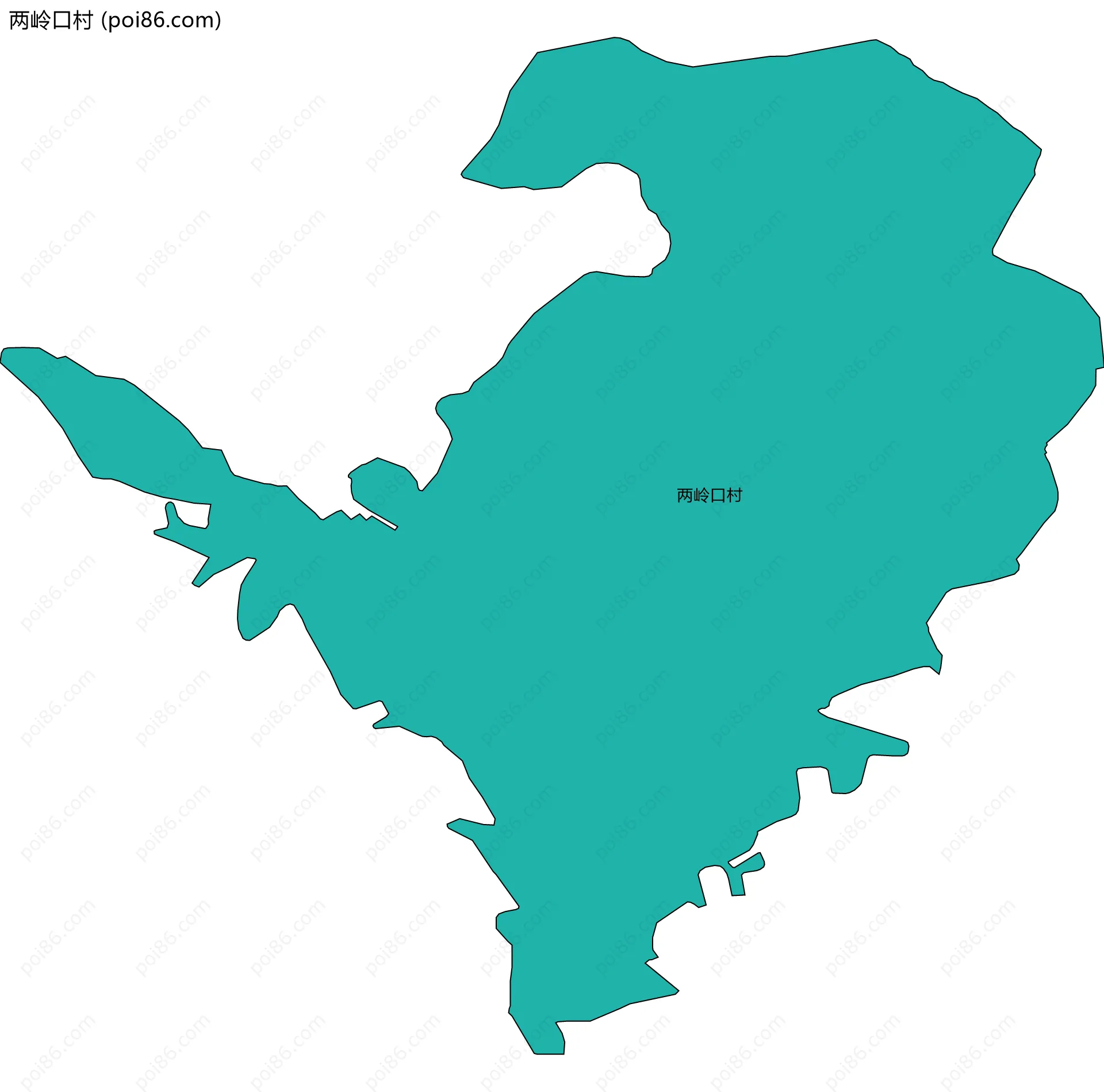 两岭口村边界地图