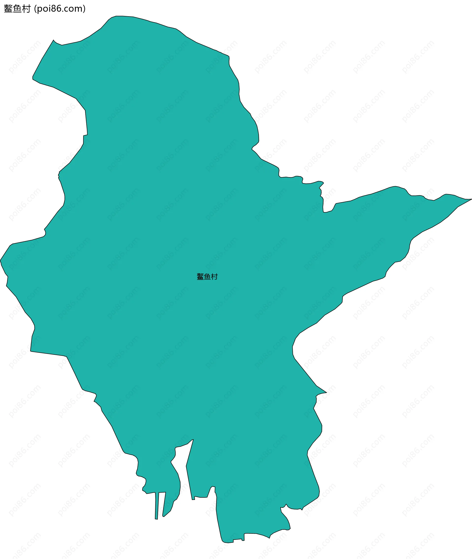 鳌鱼村边界地图