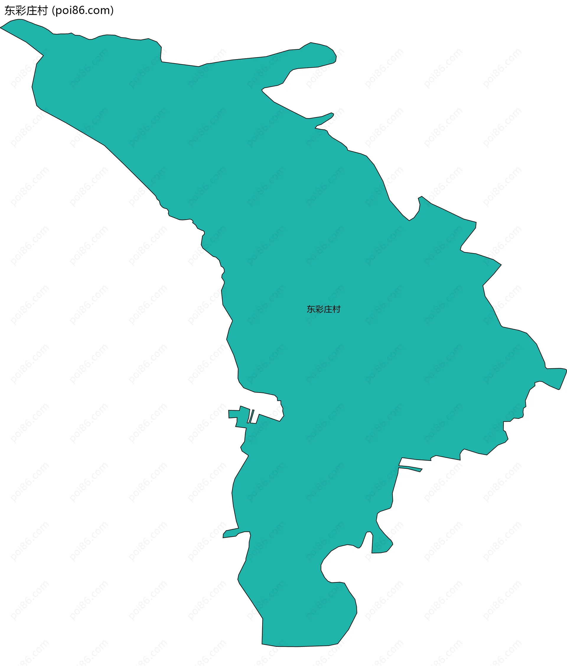 东彩庄村边界地图