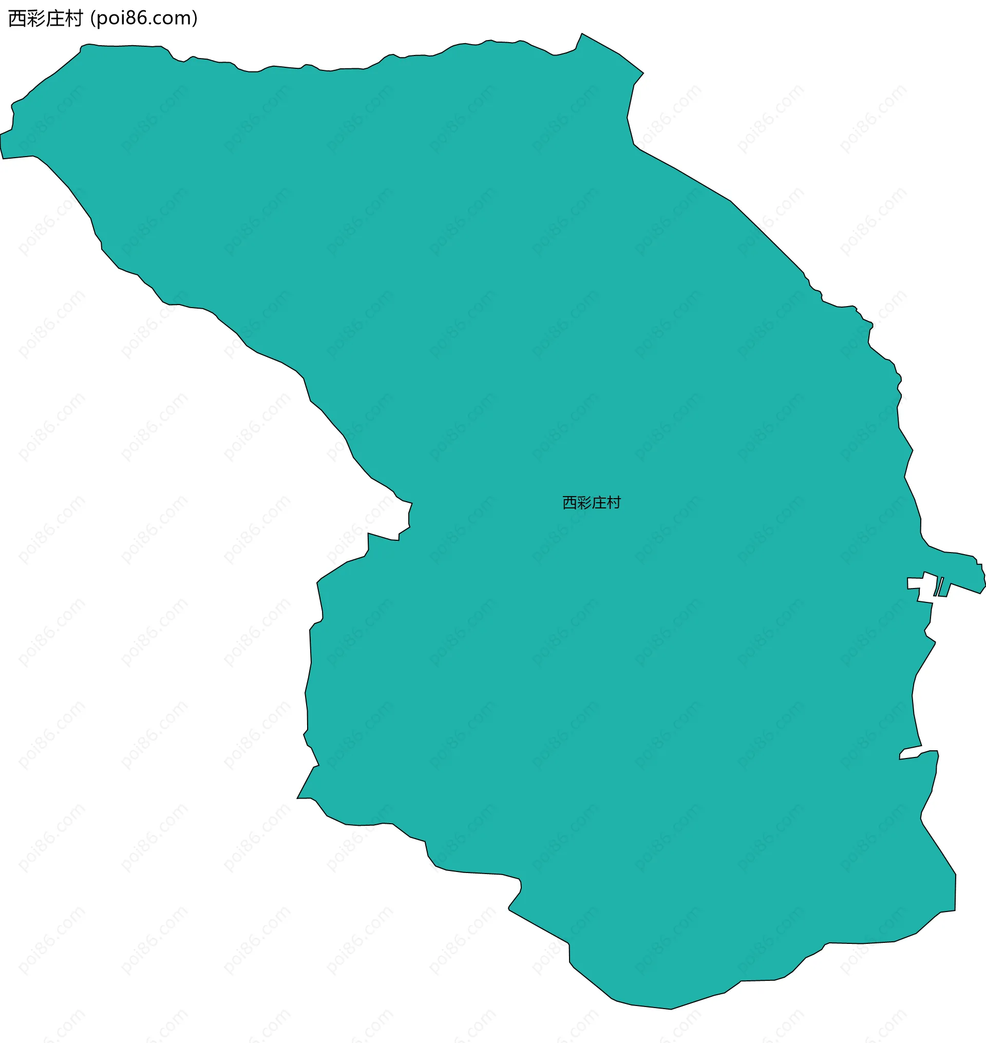 西彩庄村边界地图