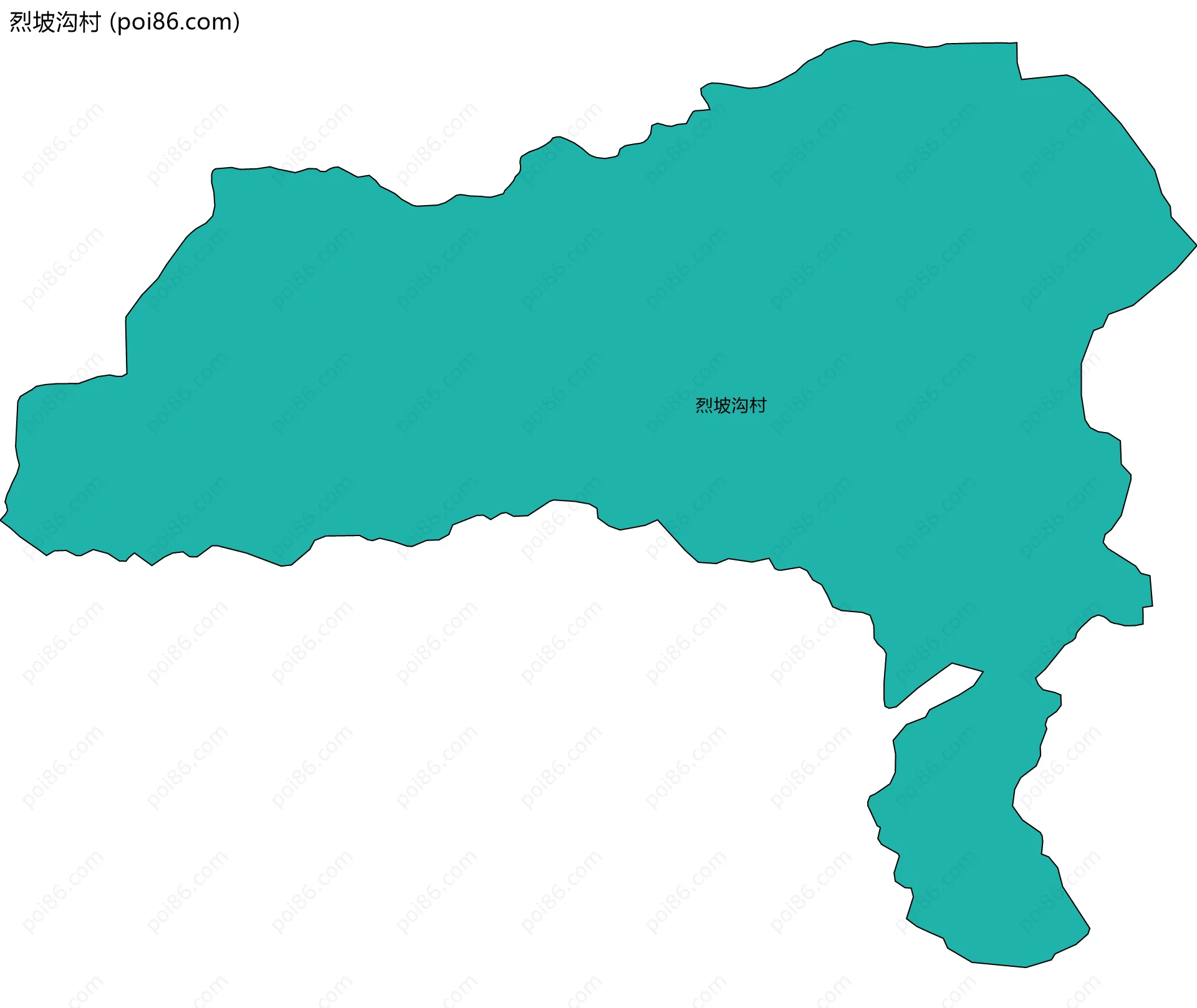 烈坡沟村边界地图