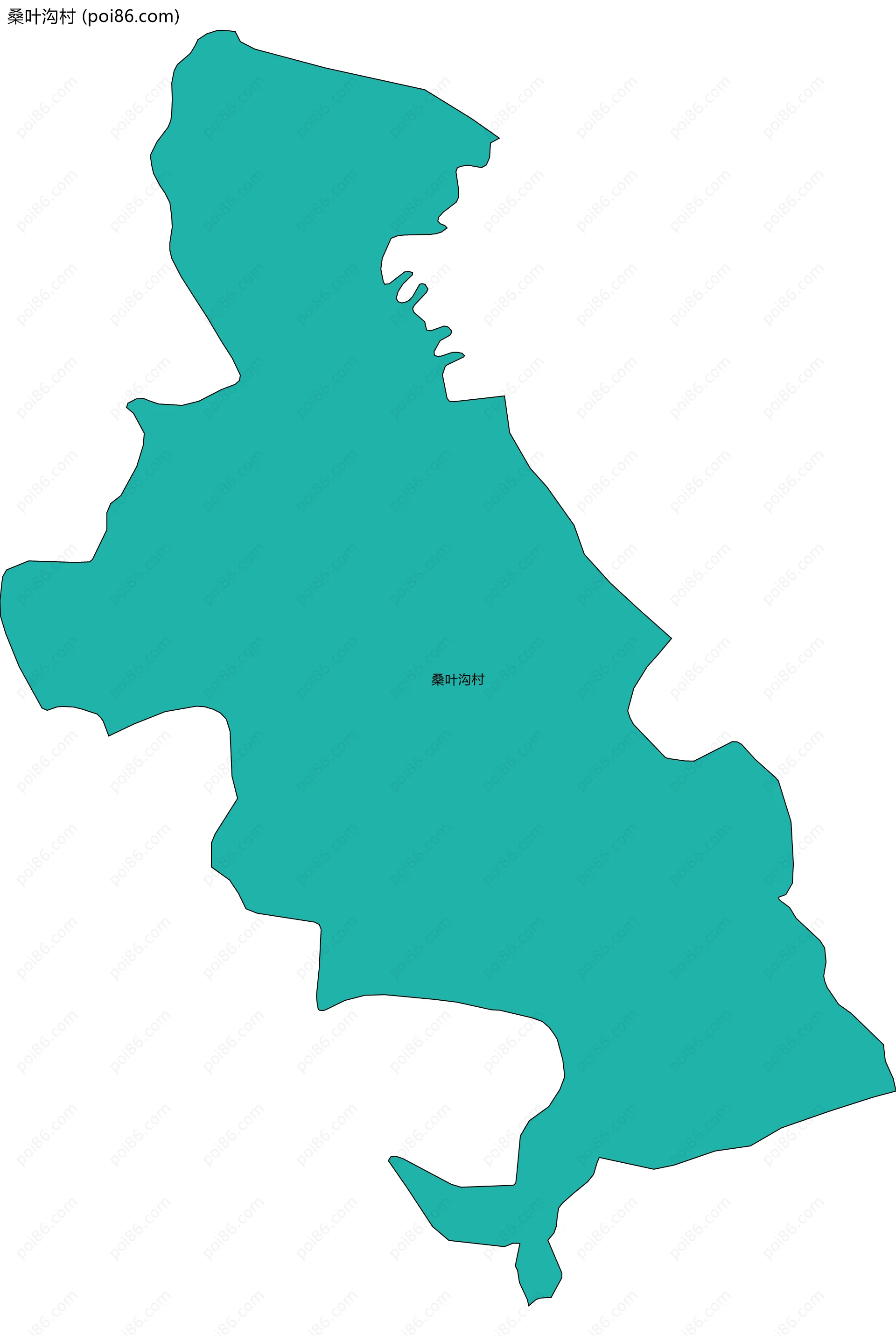 桑叶沟村边界地图