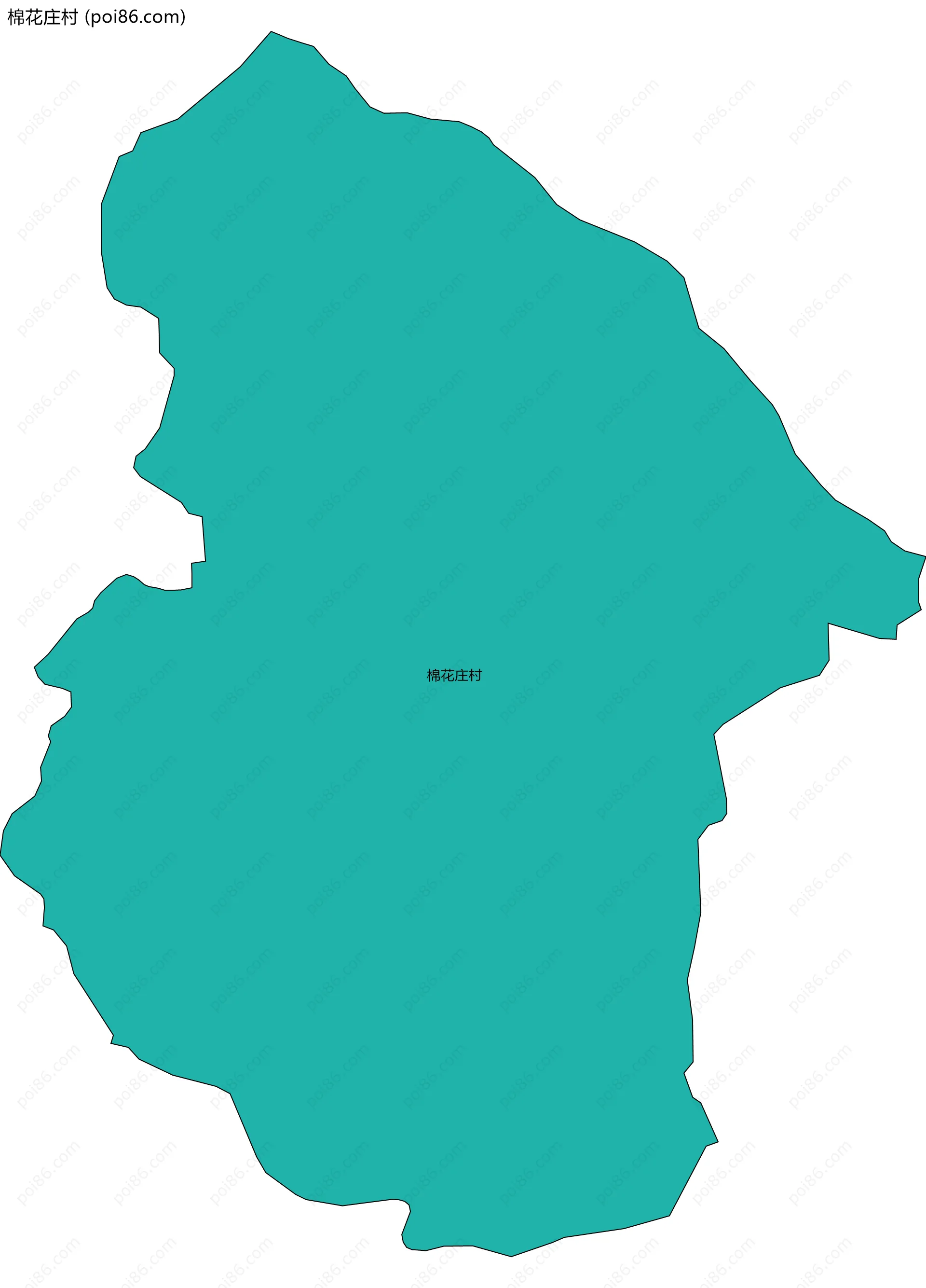 棉花庄村边界地图