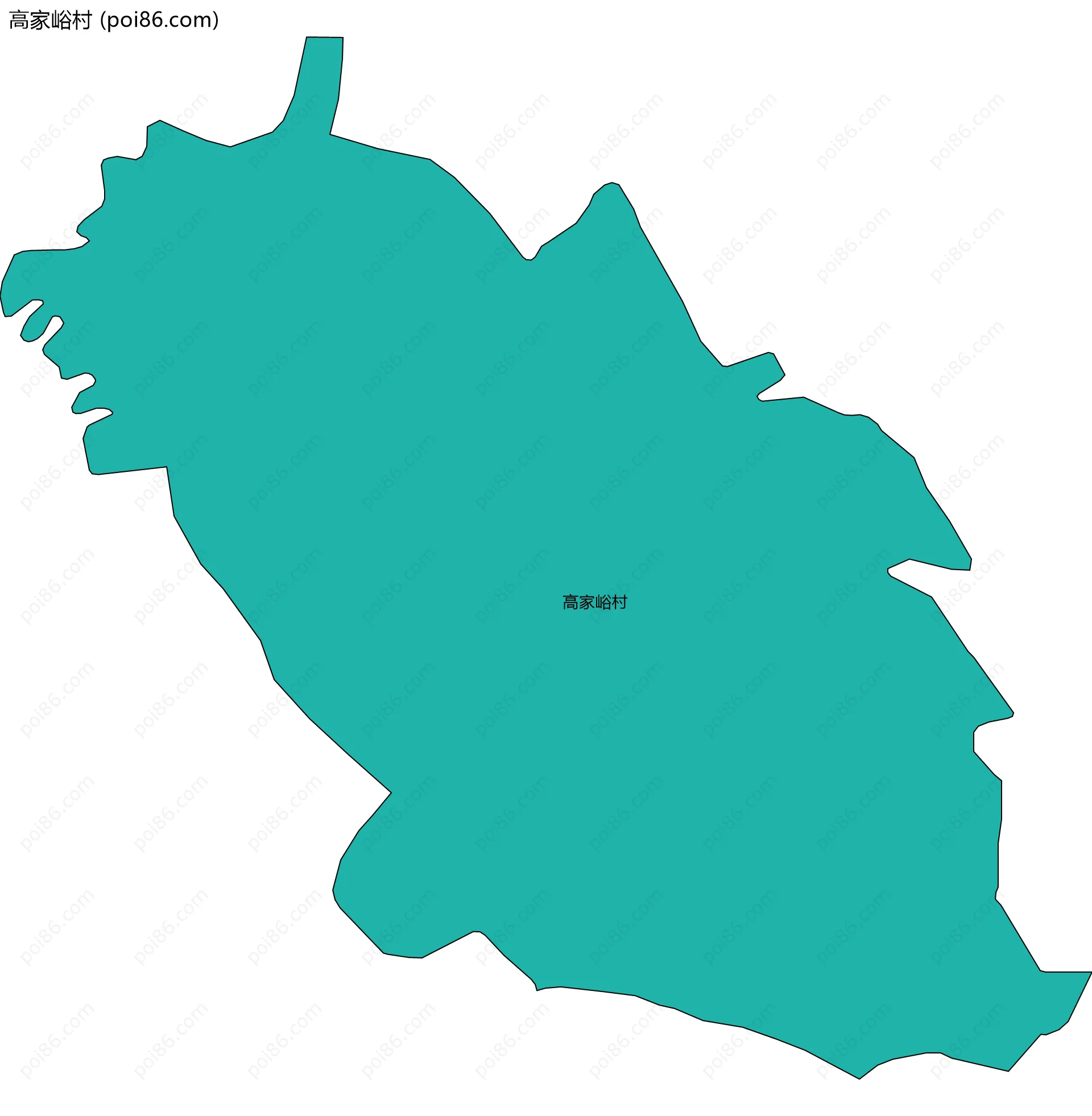 高家峪村边界地图